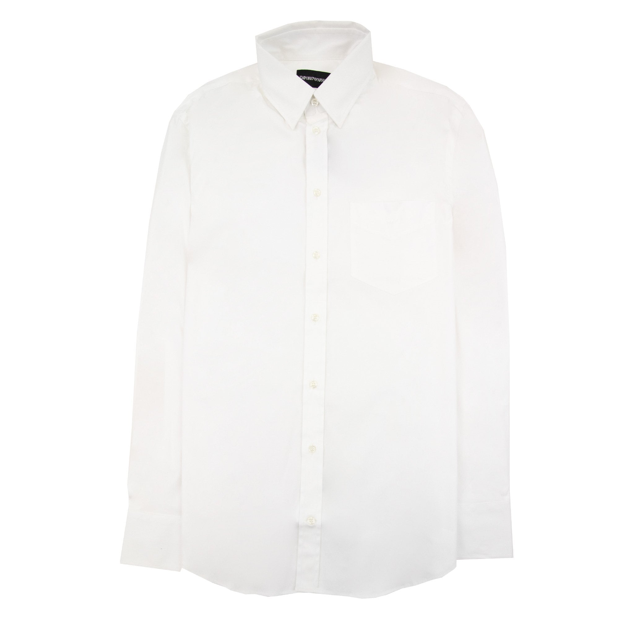 Emporio Armani Eagle Logo Front Pocket L/s Shirt White