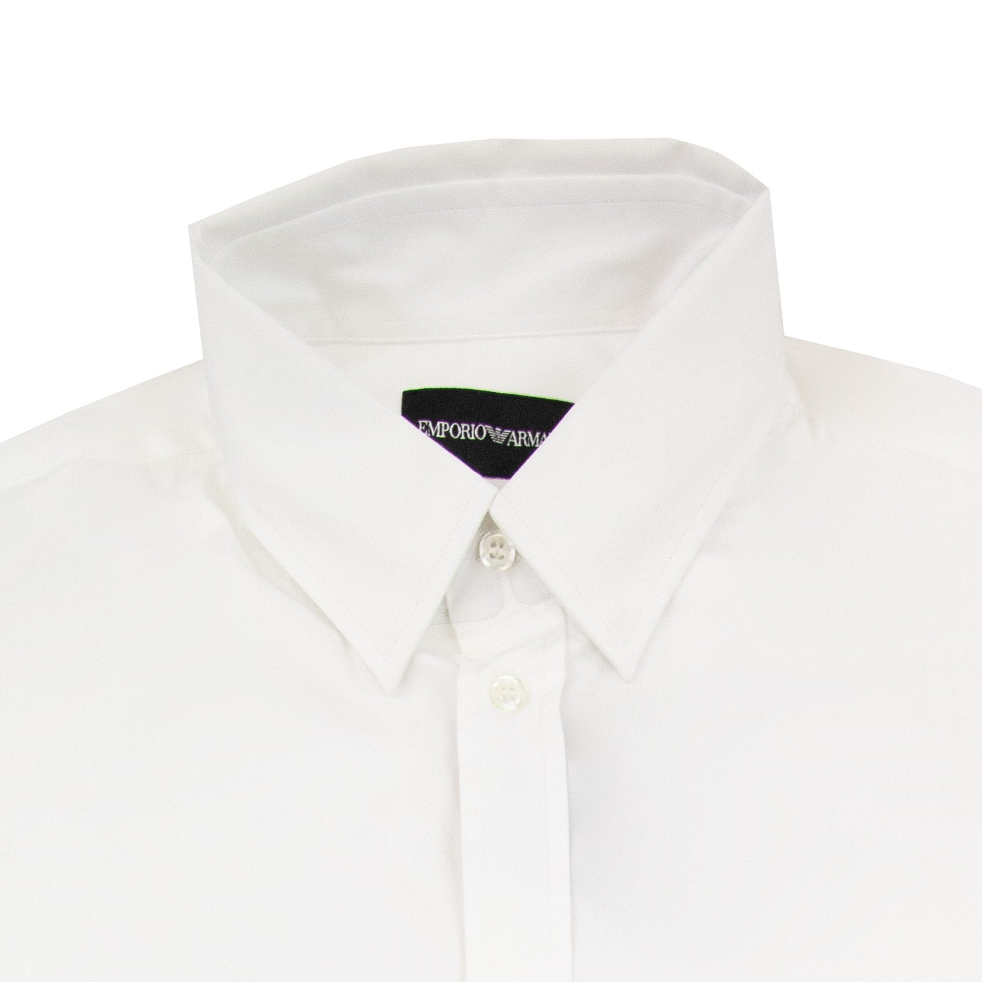 Emporio Armani Eagle Logo Front Pocket L/s Shirt White