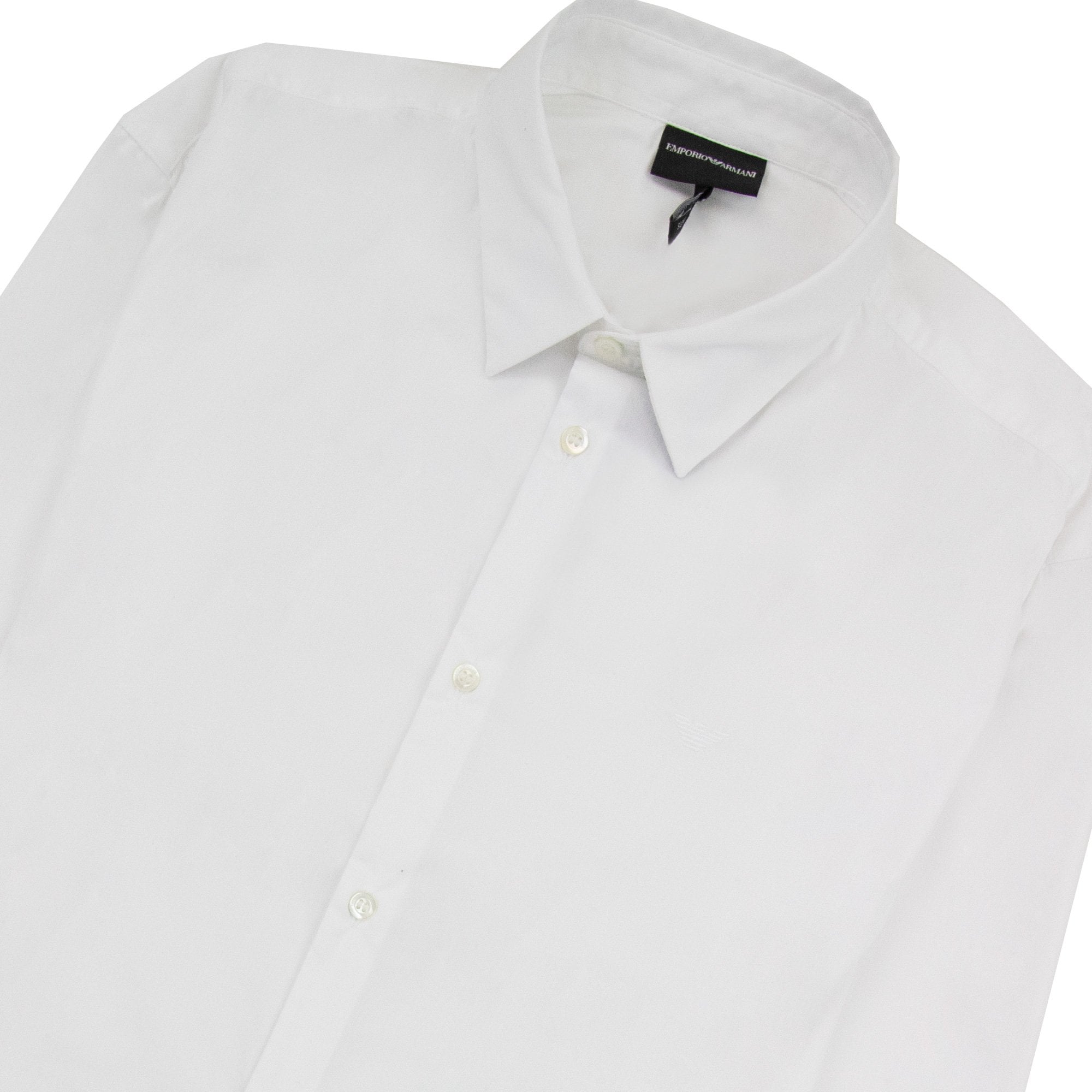 Emporio Armani Embroidered Eagle Logo L/s Shirt White