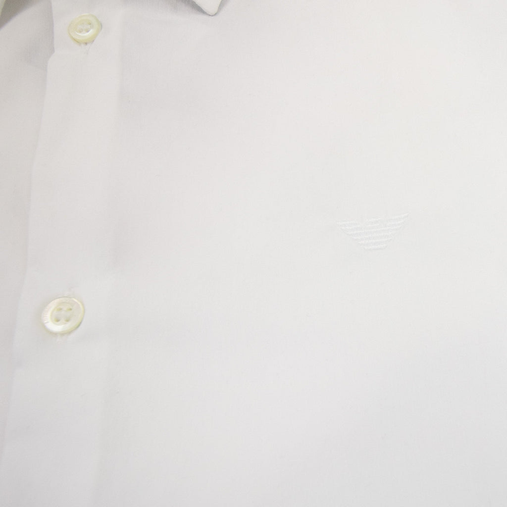 Emporio Armani Embroidered Eagle Logo L/s Shirt White