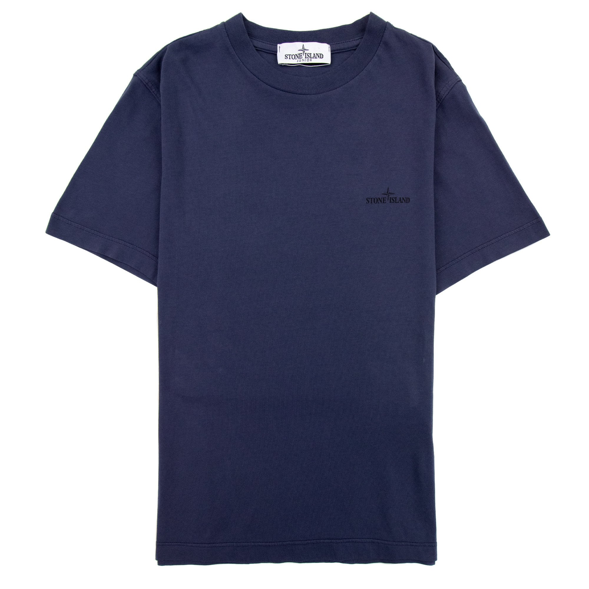 Stone Island Junior 21054 Logo T Shirt Navy Blue V0028