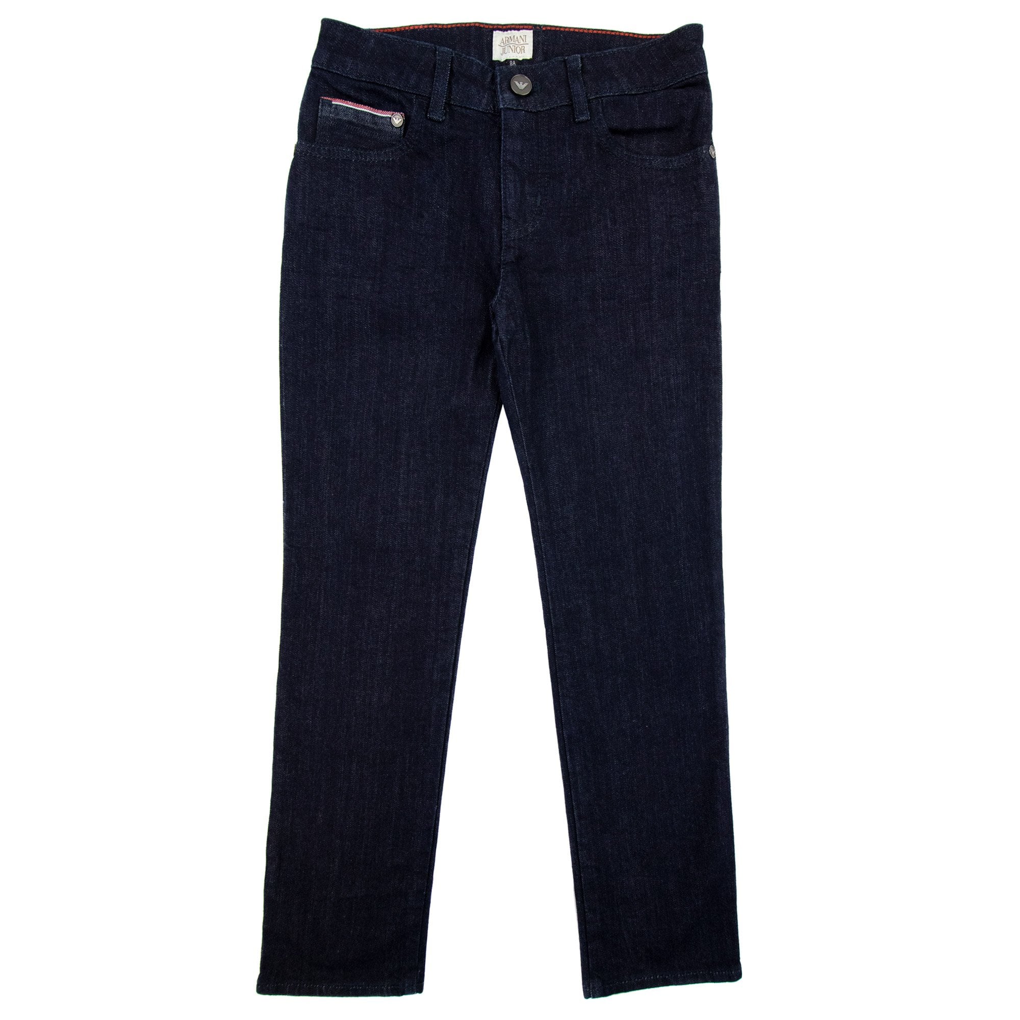Armani Junior Five Pocket Dark Denim Jeans Dark Denim