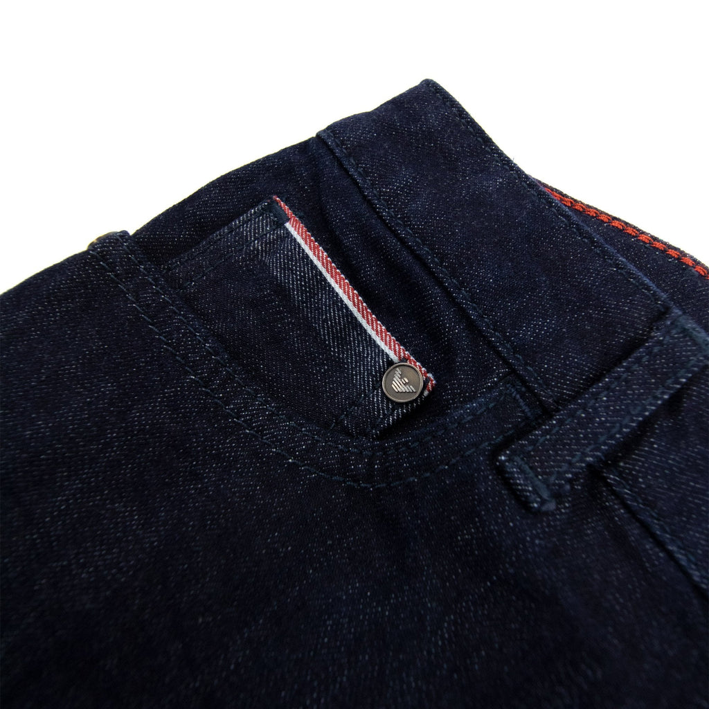 Armani Junior Five Pocket Dark Denim Jeans Dark Denim