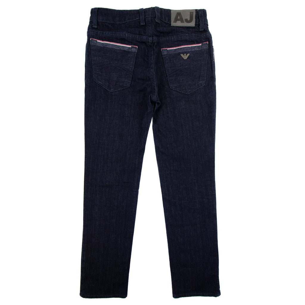 Armani Junior Five Pocket Dark Denim Jeans Dark Denim