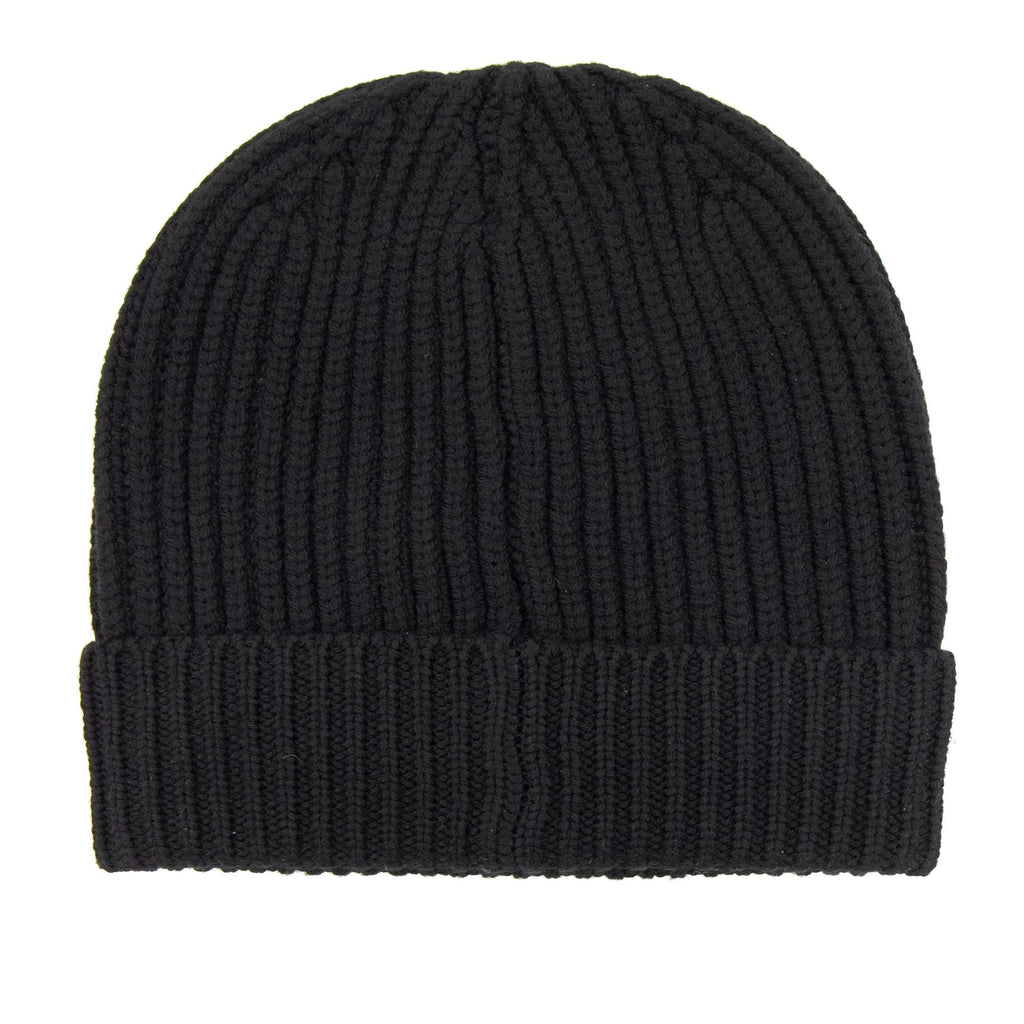 Emporio Armani Rubber Logo Beanie Black