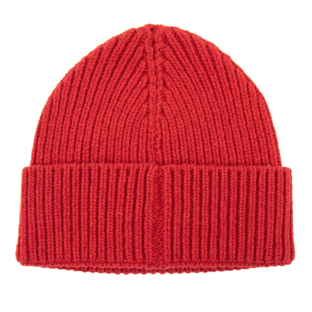 Armani Jeans Metal Logo Beanie Red