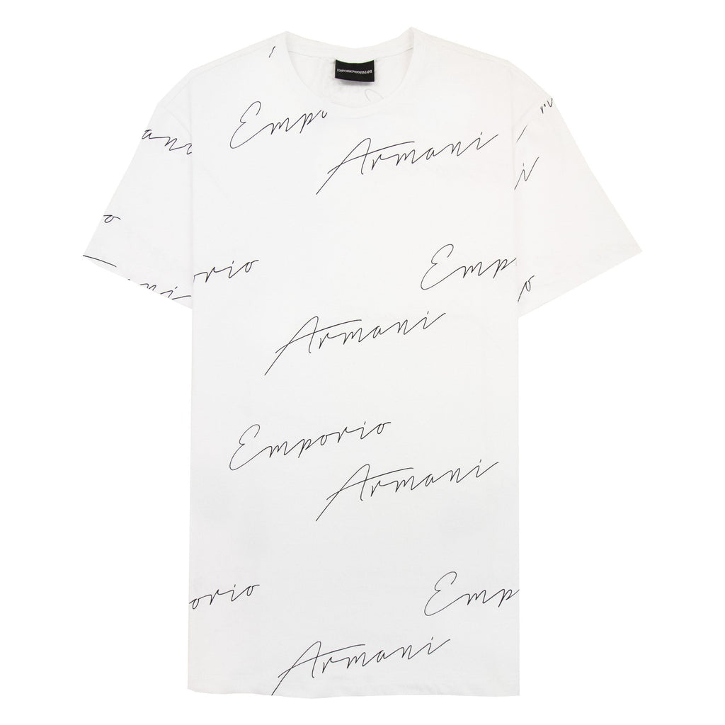 Emporio Armani Signiture Logo T Shirt White