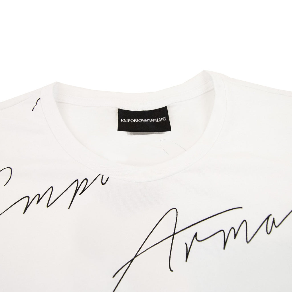 Emporio Armani Signiture Logo T Shirt White