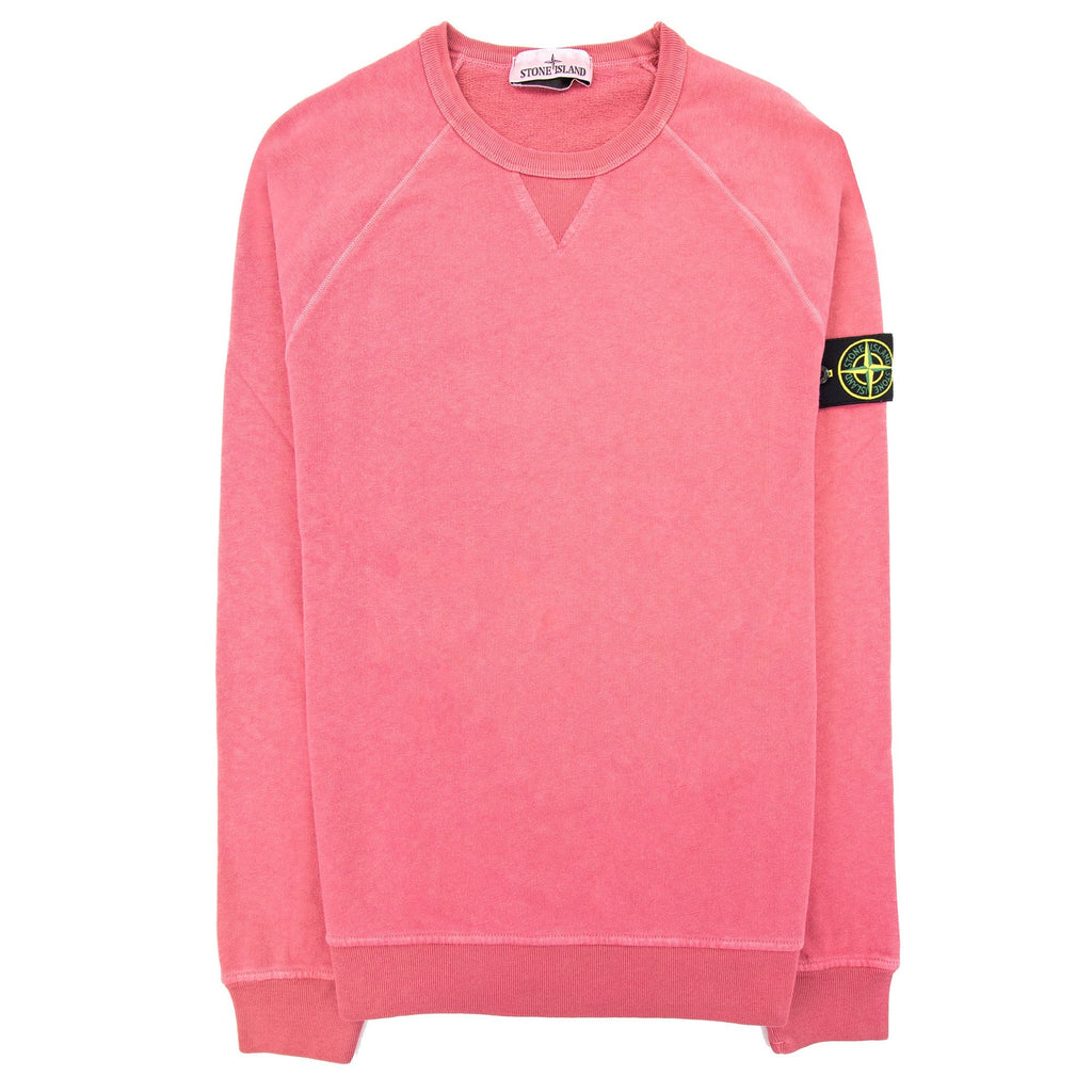 Stone Island 66360 Malfile Fleece Garment Dayed Sweatshirt Cyclamen V0087