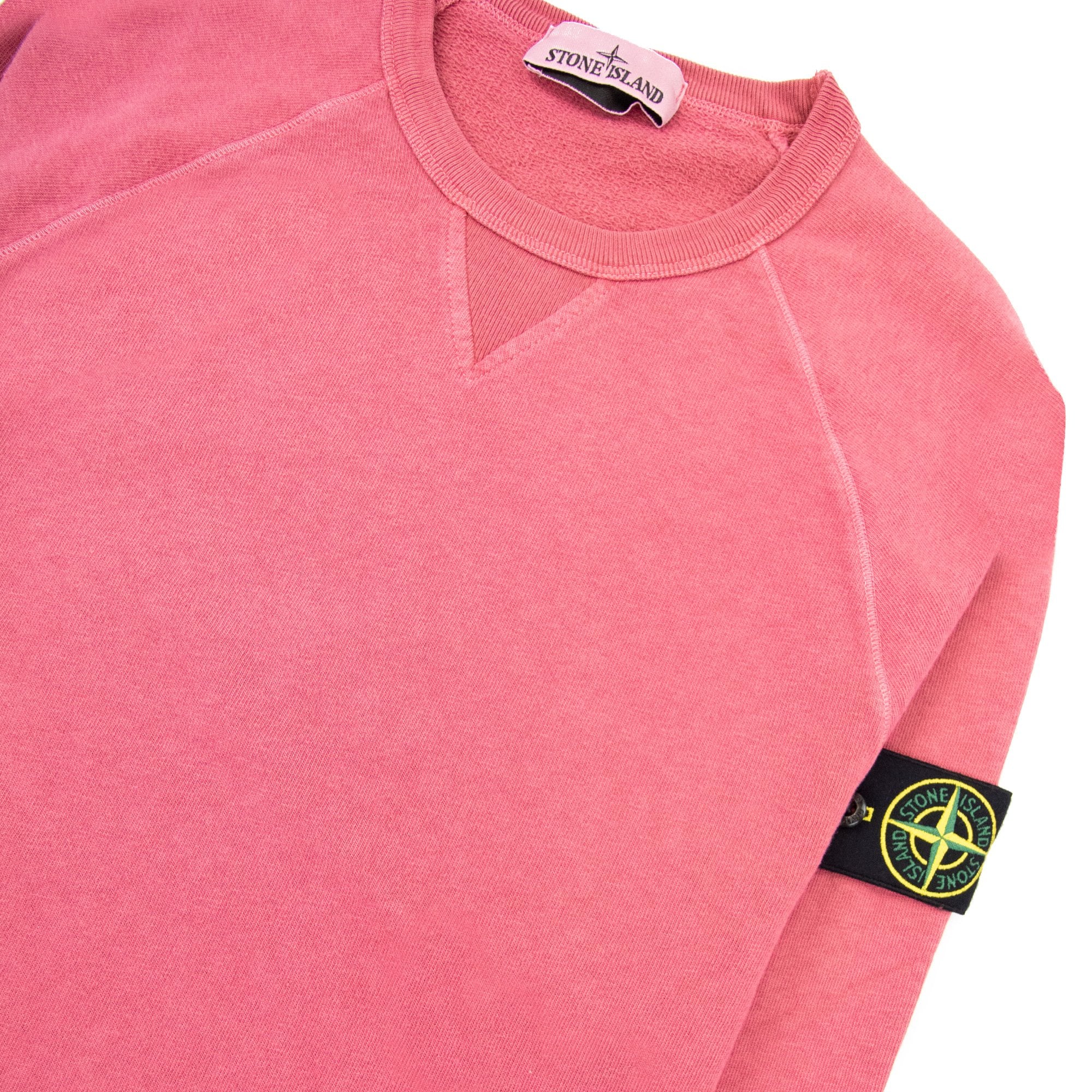 Stone Island 66360 Malfile Fleece Garment Dayed Sweatshirt Cyclamen V0087