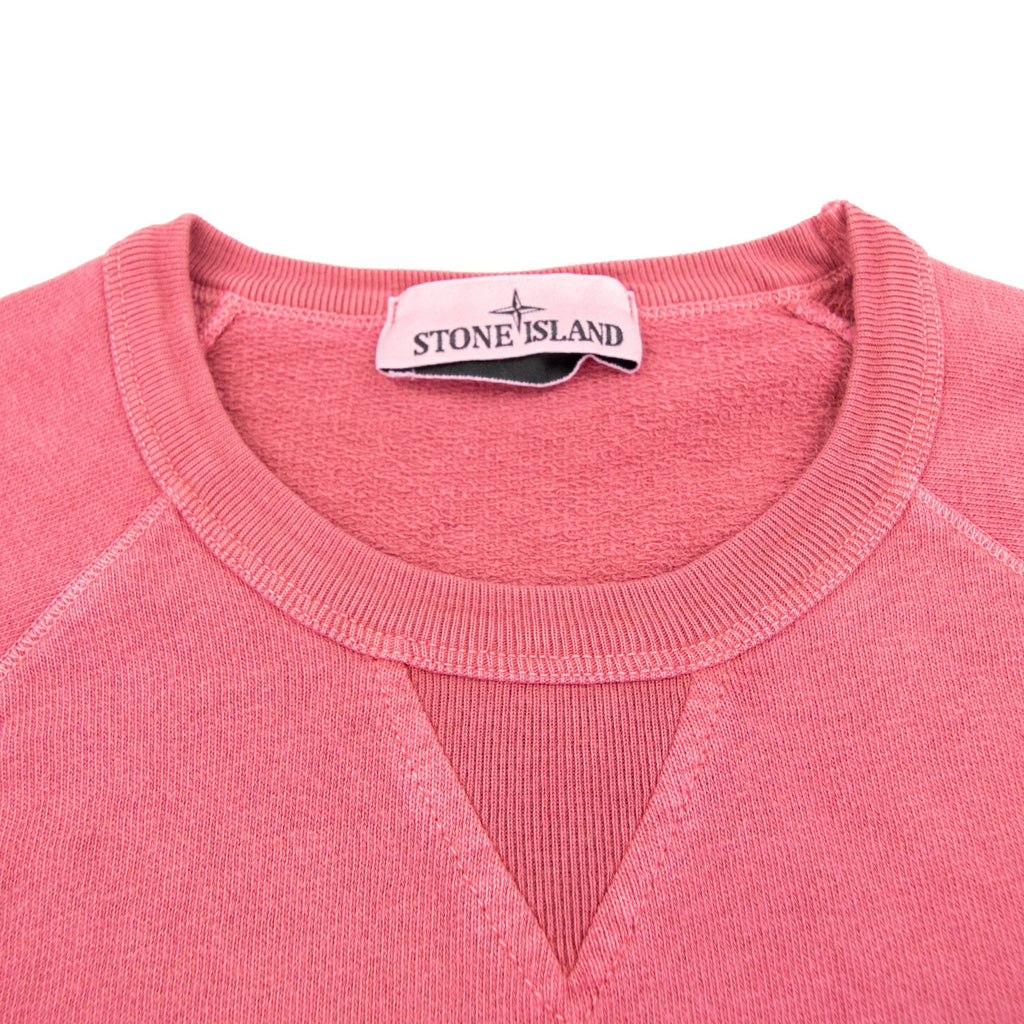 Stone Island 66360 Malfile Fleece Garment Dayed Sweatshirt Cyclamen V0087