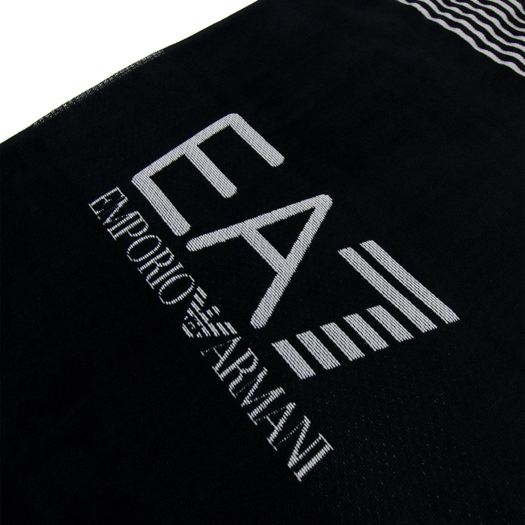 Ea7 Logo Cotton Gym Towel Black