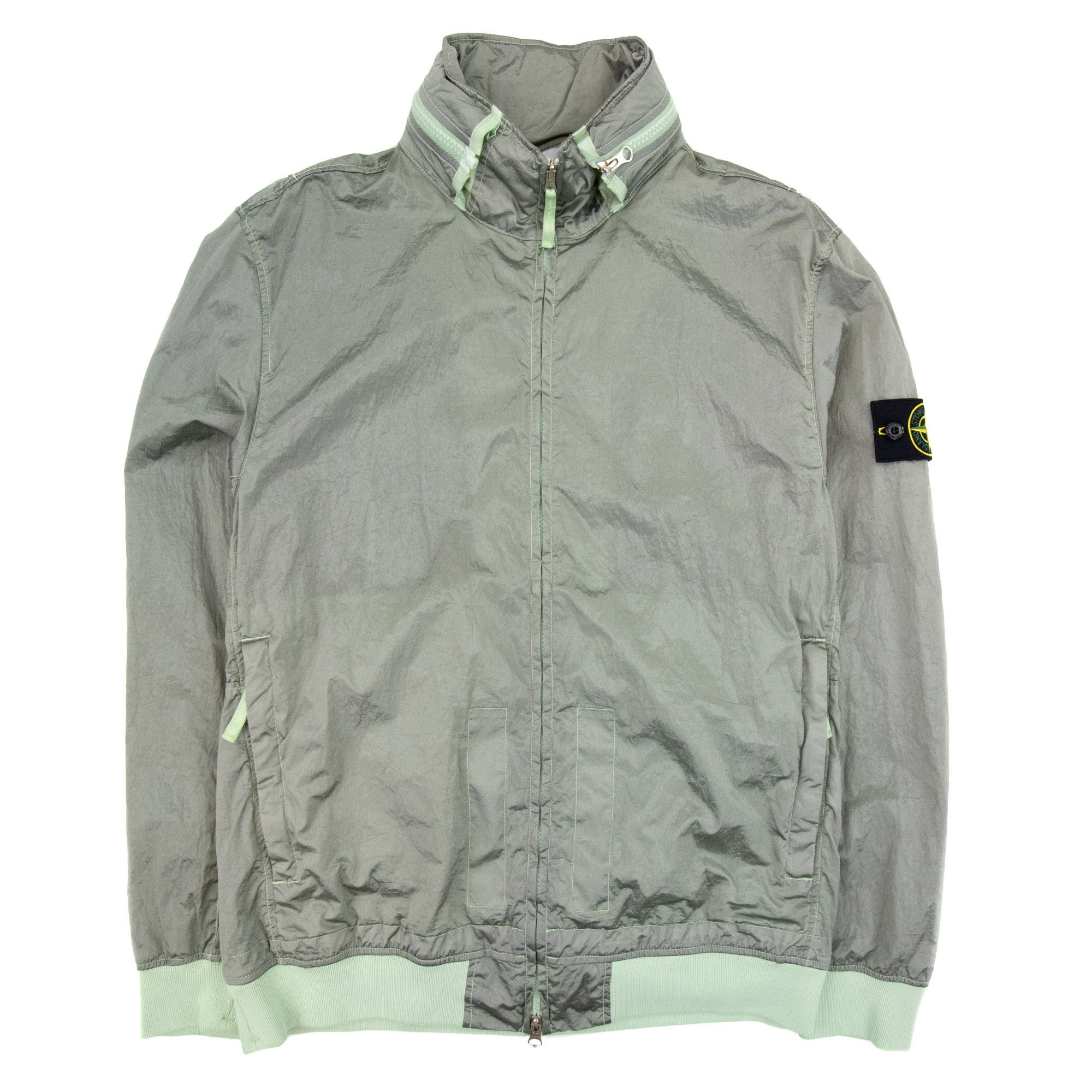 Stone Island 41920 Tc In Econyl Nylon Metal Jacket Green V0052
