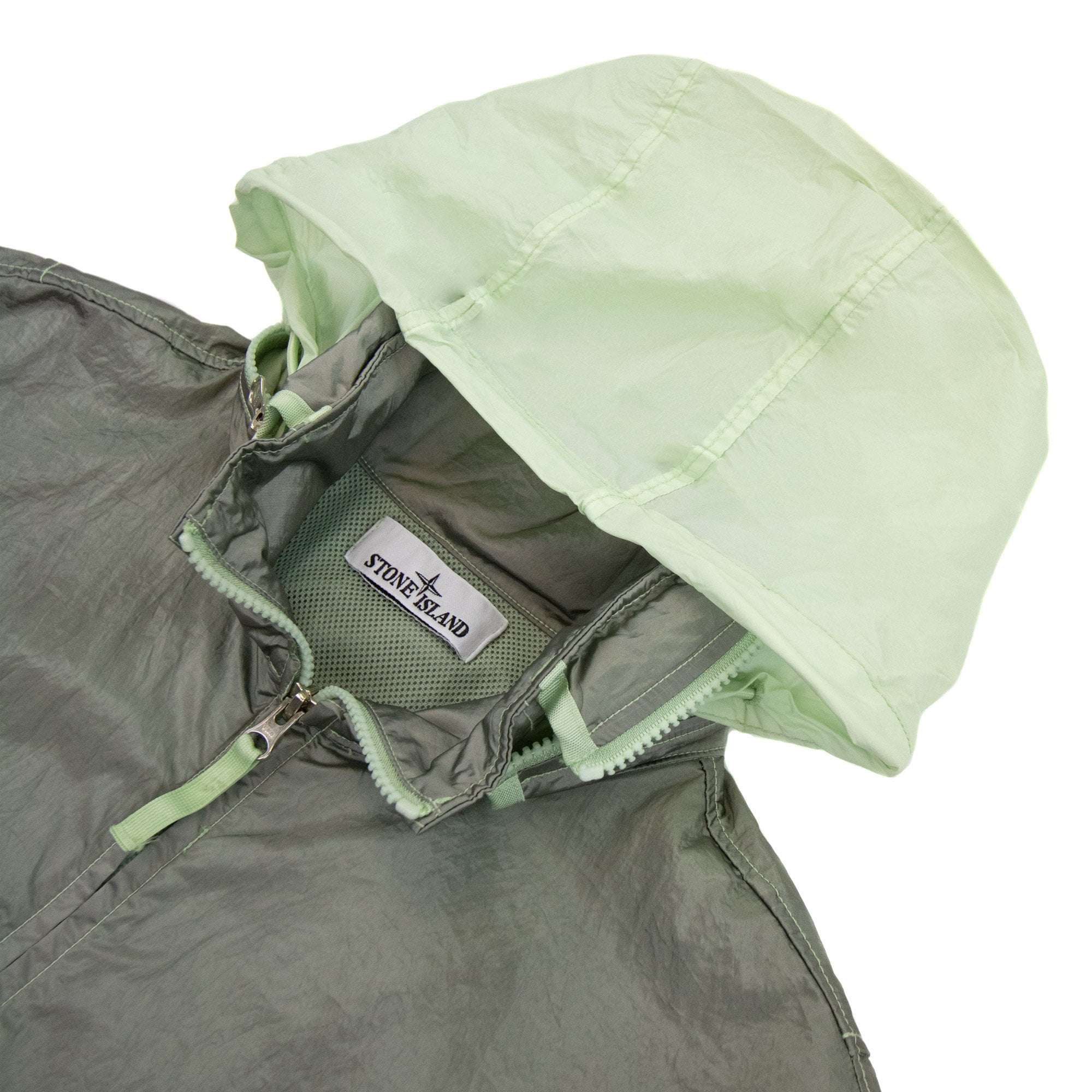 Stone Island 41920 Tc In Econyl Nylon Metal Jacket Green V0052