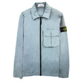 Stone Island 10304 Organic Cotton Old Treatment Overshirt Sky Blue V0141