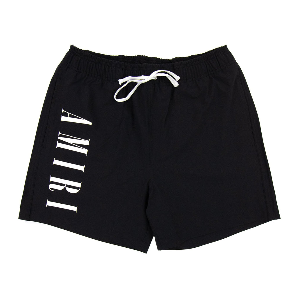 Amiri Vertical Logo Swim Shorts Black