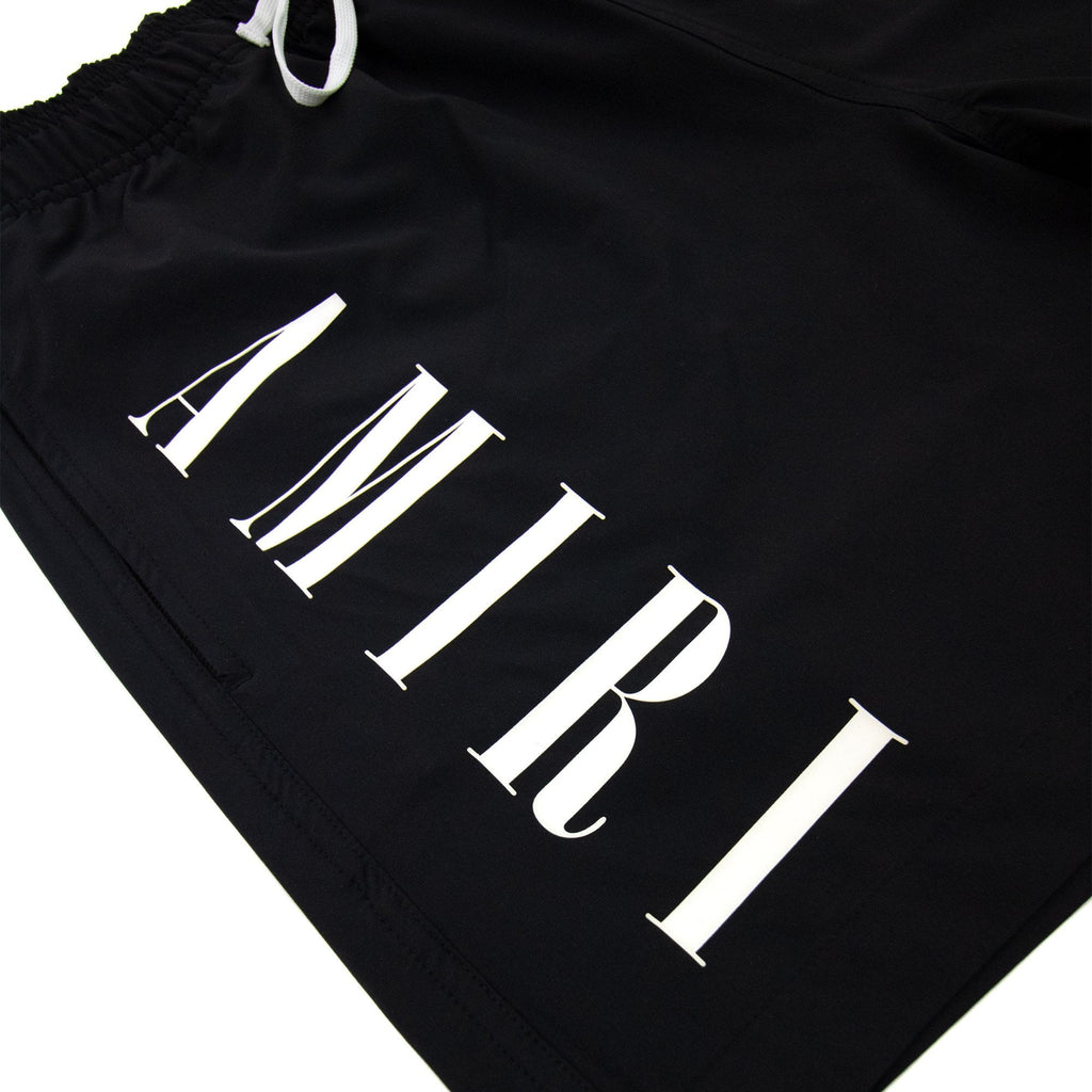 Amiri Vertical Logo Swim Shorts Black