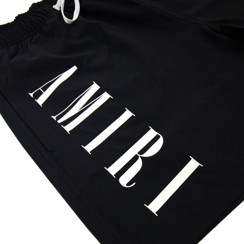 Amiri Vertical Logo Swim Shorts Black