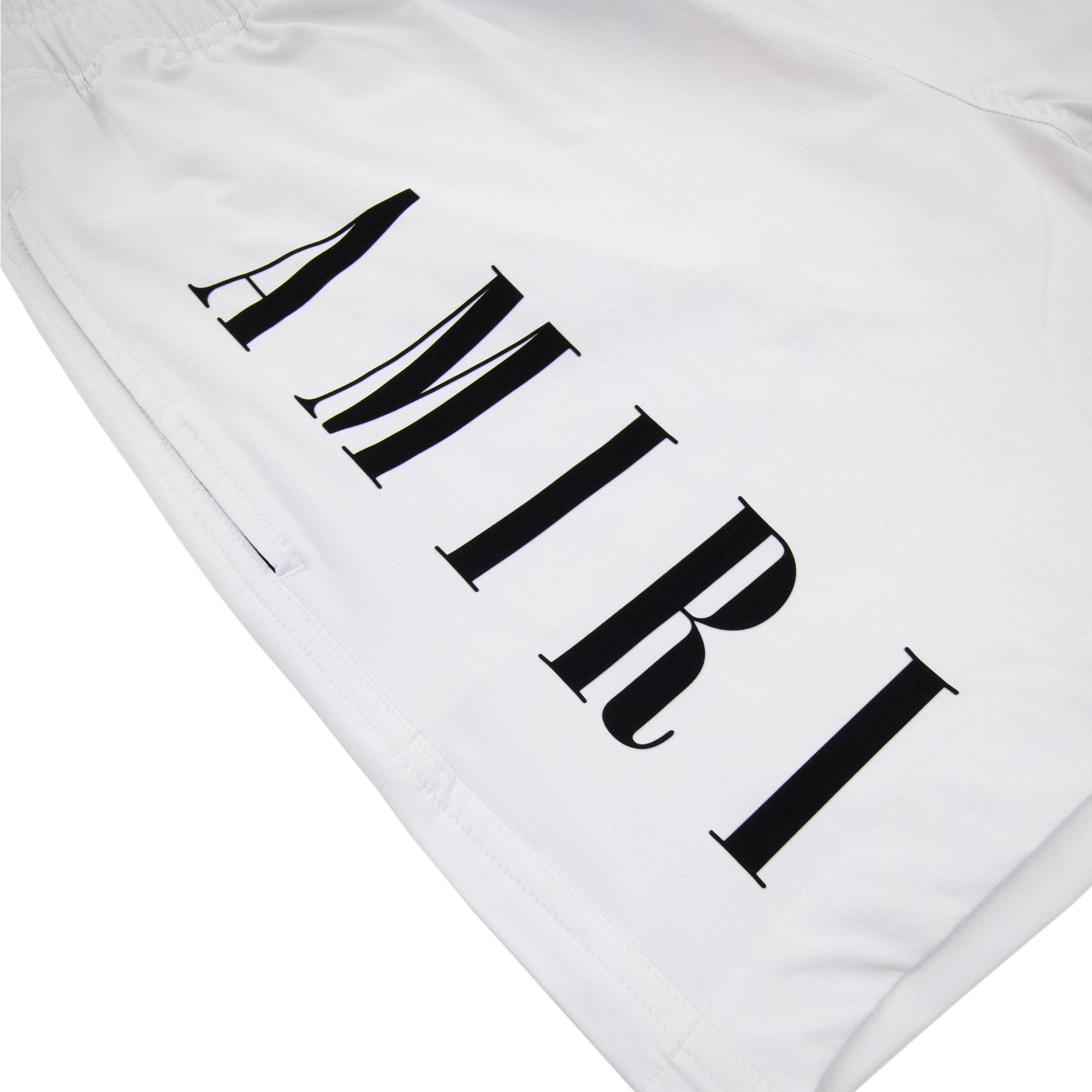 Amiri Vertical Logo Swim Shorts White