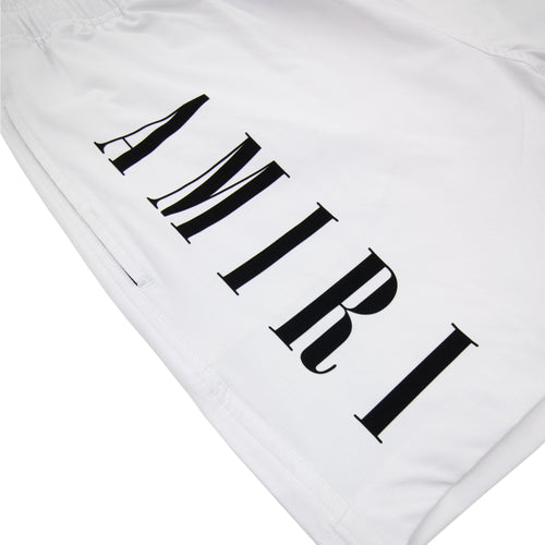 Amiri Vertical Logo Swim Shorts White
