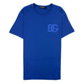 Dolce & Gabbana Cotton T-shirt With Dg Embroidery Elec Blue