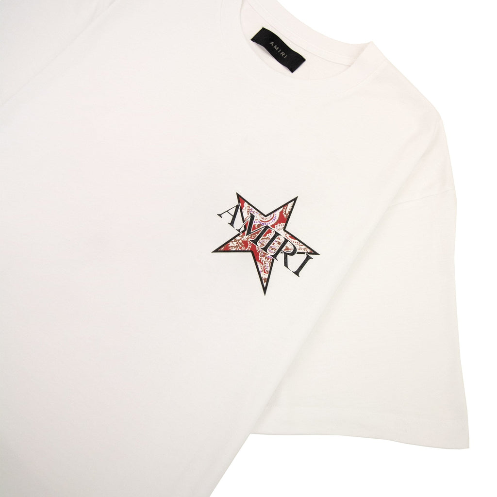 Amiri Paisley Star Tee White