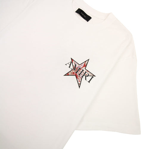 Amiri Paisley Star Tee White