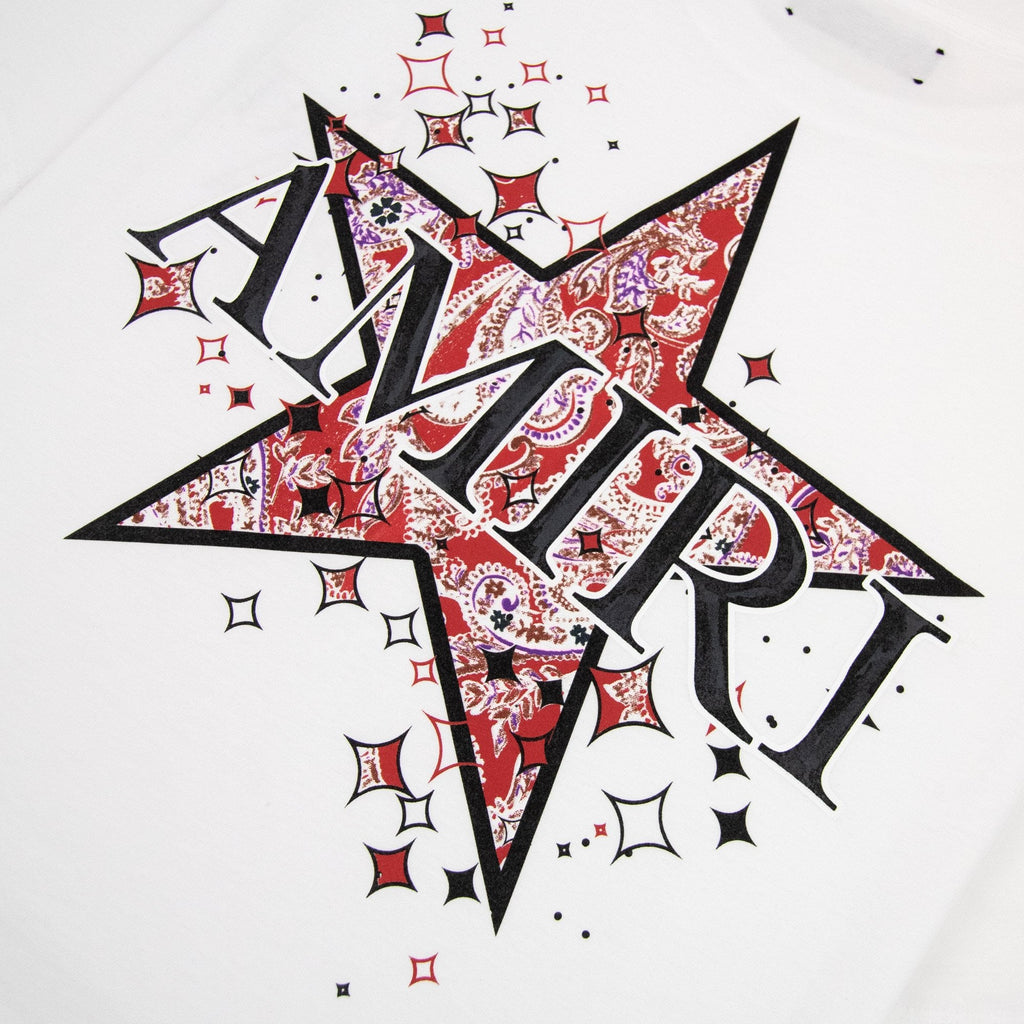 Amiri Paisley Star Tee White
