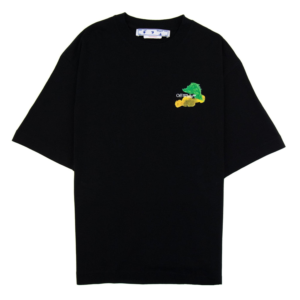 Off White Brush Arr Over Skate S/s T Shirt Black Multi