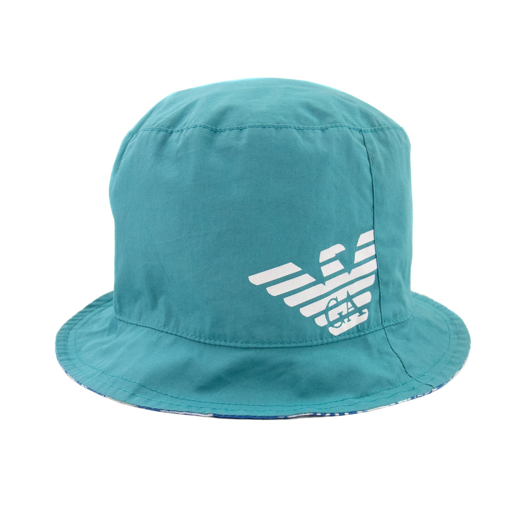Armani Junior Reversible Eagle Logo Hat Verde Green