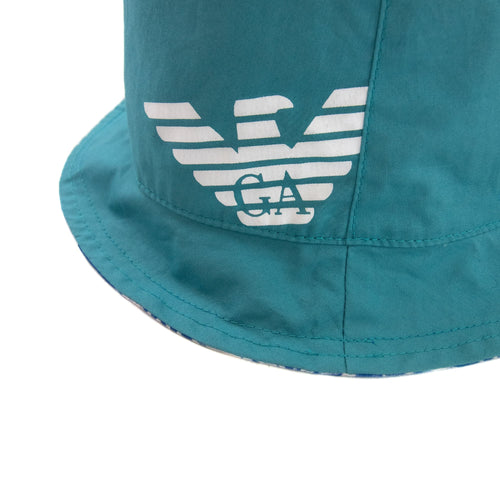 Armani Junior Reversible Eagle Logo Hat Verde Green