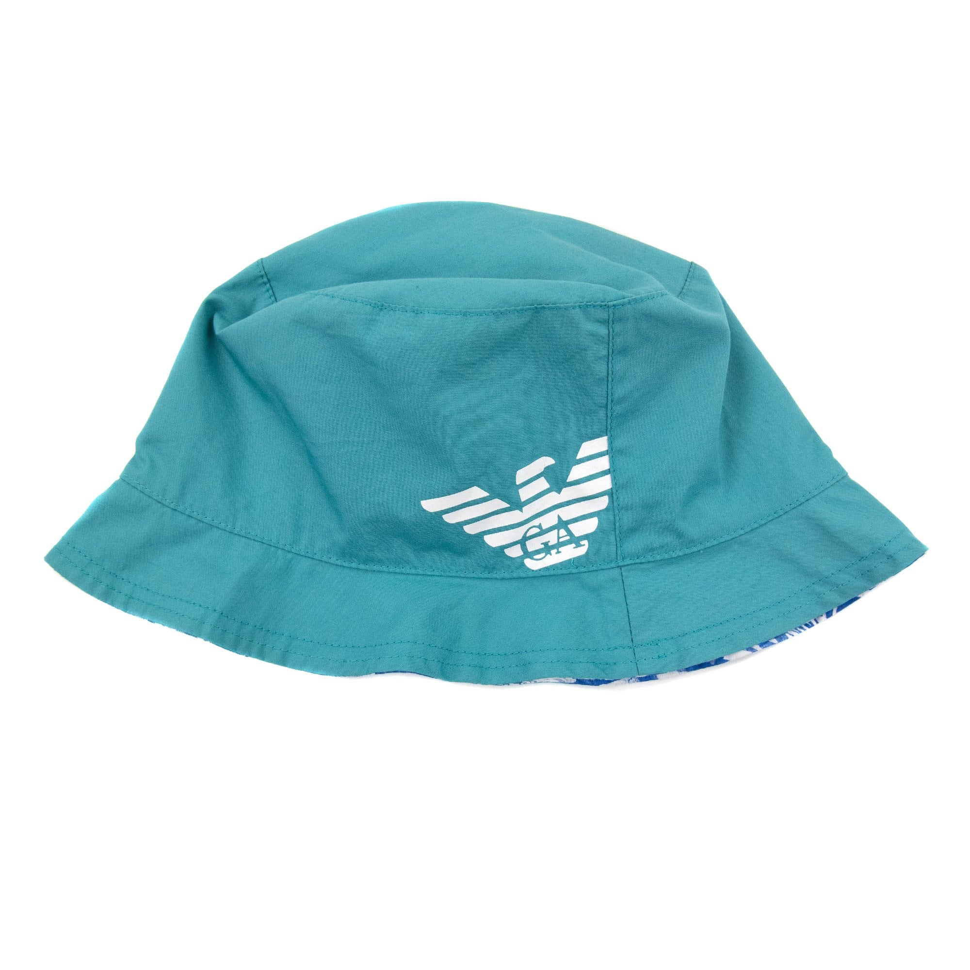 Armani Junior Reversible Eagle Logo Hat Verde Green