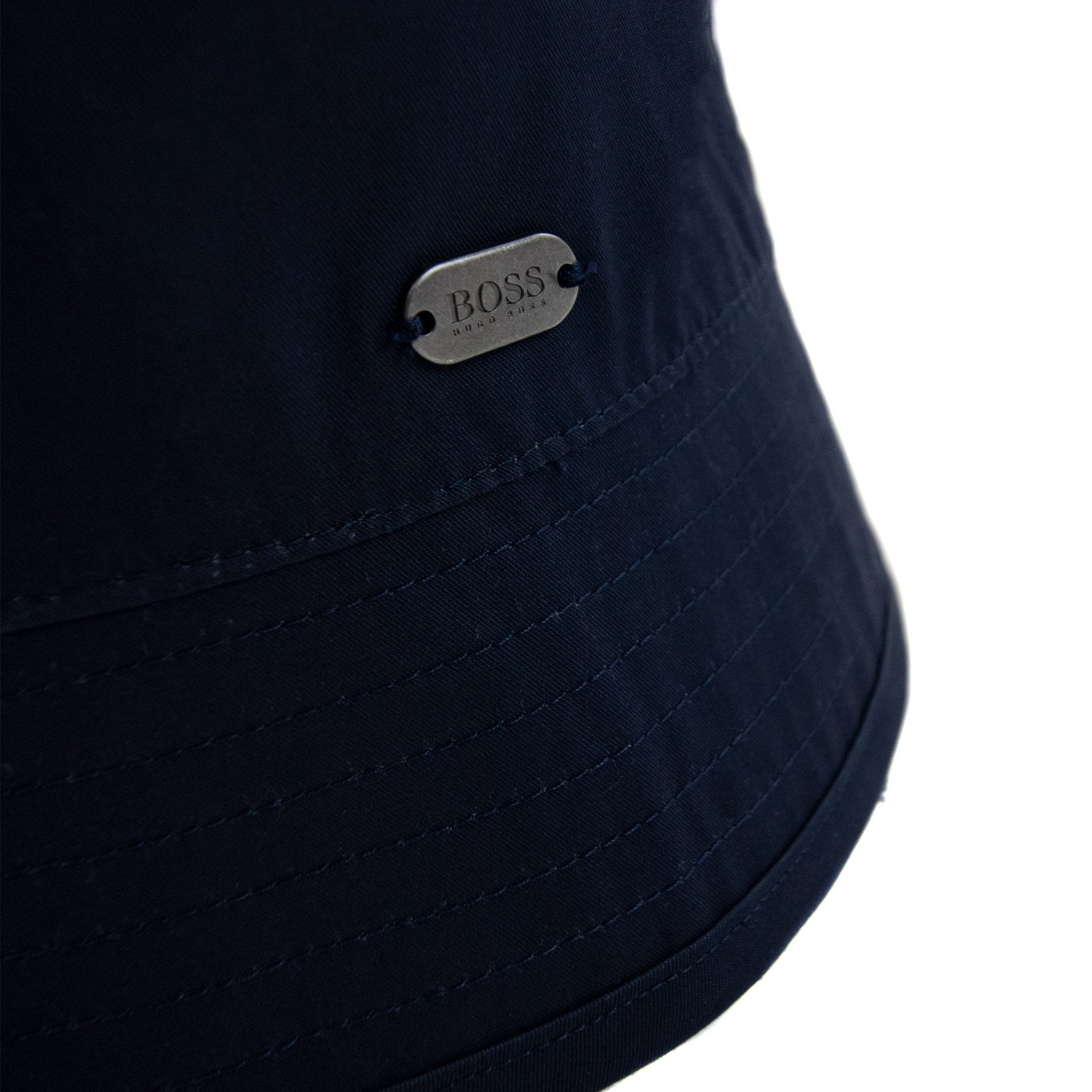 Hugo Boss Kids Logo Reversible Bucket Hat White/navy