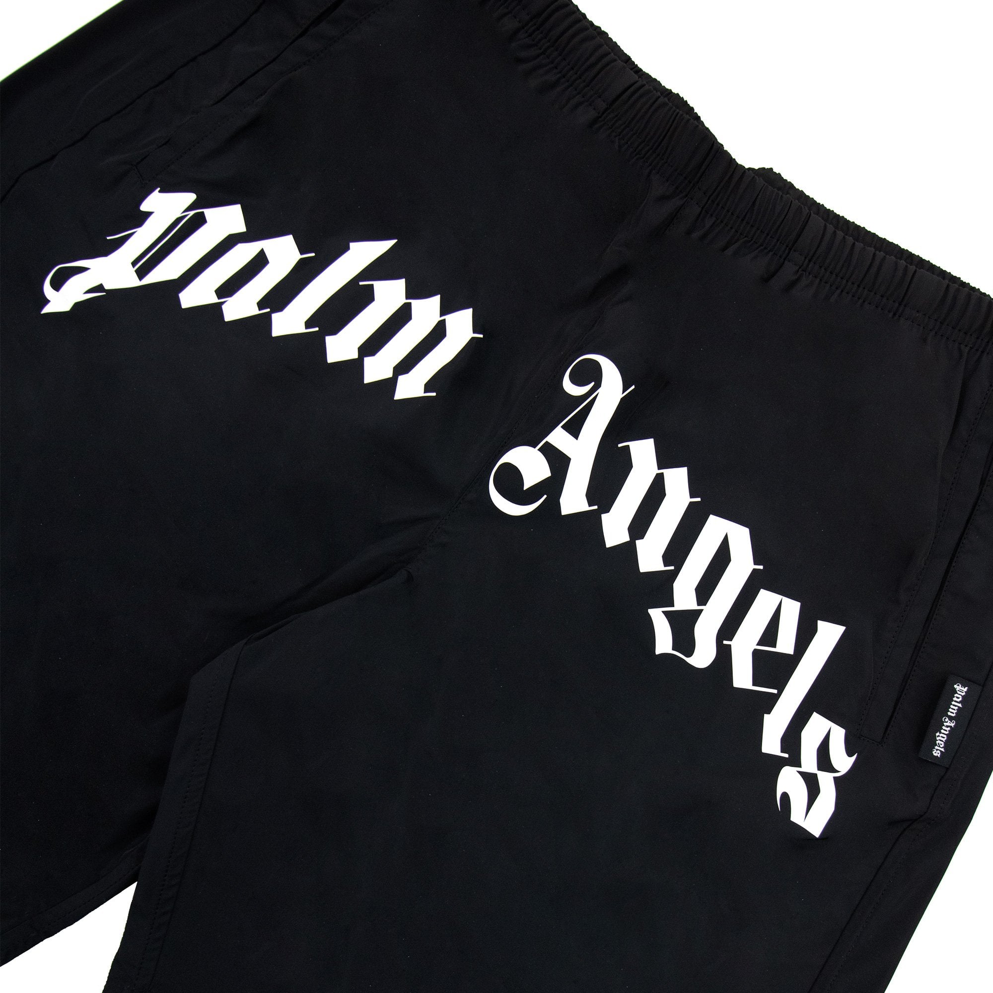Palm Angels Curved Logo Swim Shorts Black