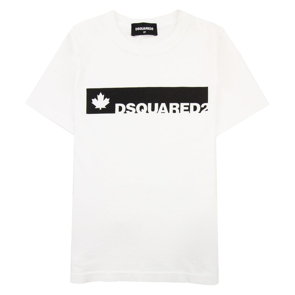 Dsqaured2 Kids Bar Short Sleeve T-shirt White