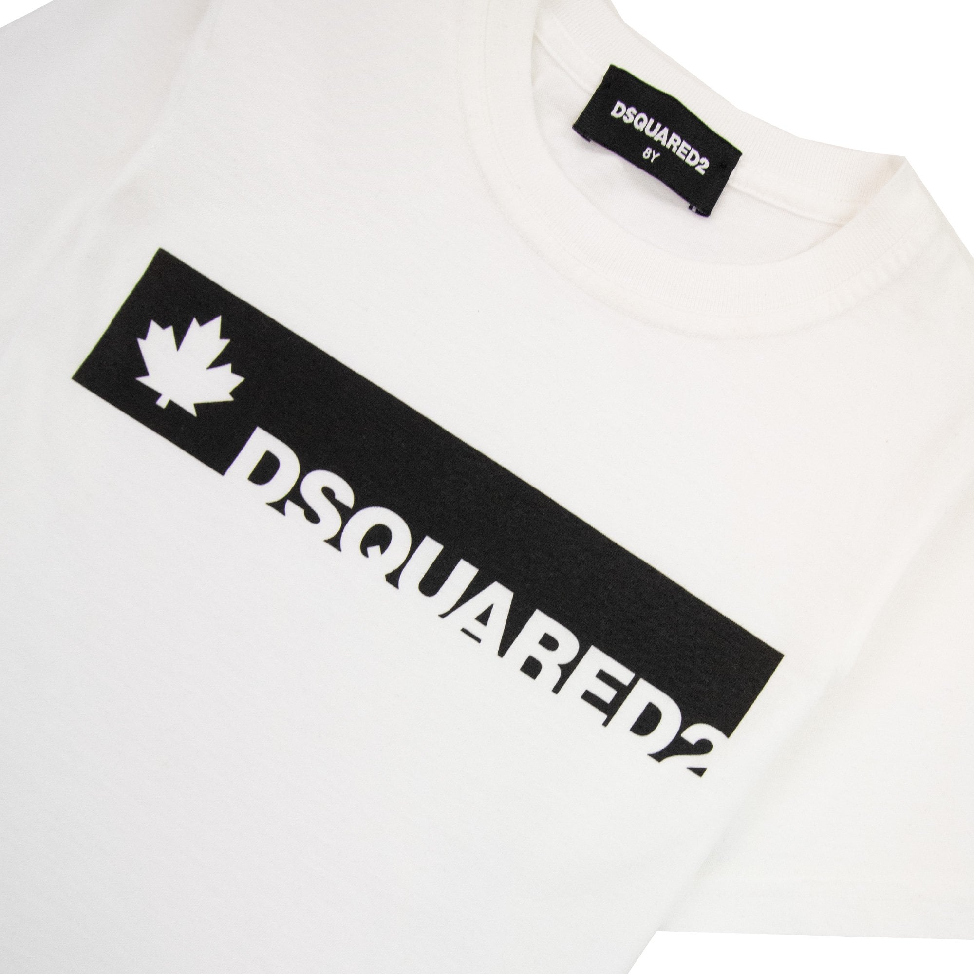 Dsqaured2 Kids Bar Short Sleeve T-shirt White