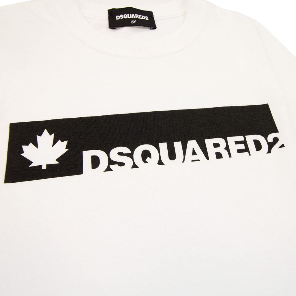 Dsqaured2 Kids Bar Short Sleeve T-shirt White