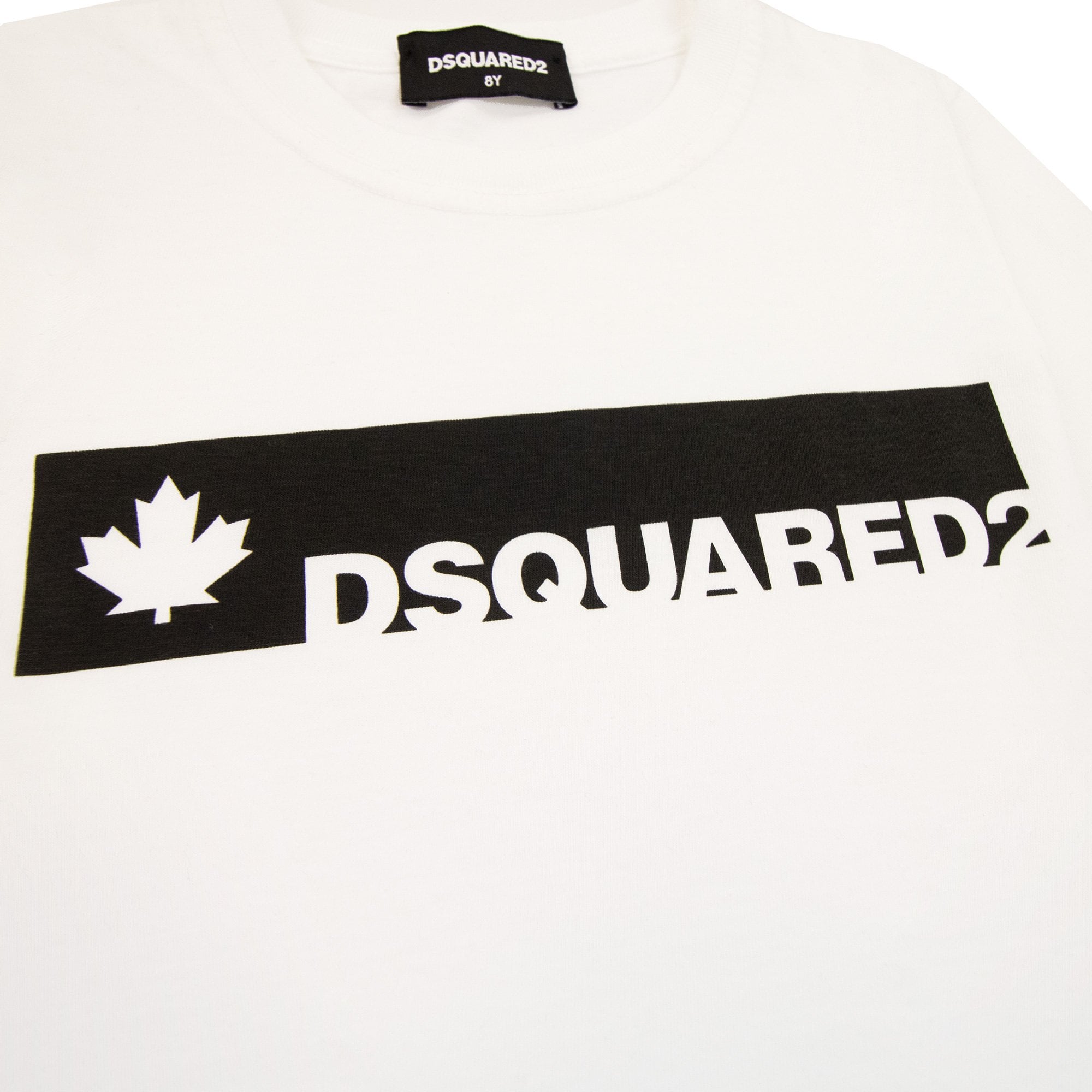 Dsqaured2 Kids Bar Short Sleeve T-shirt White