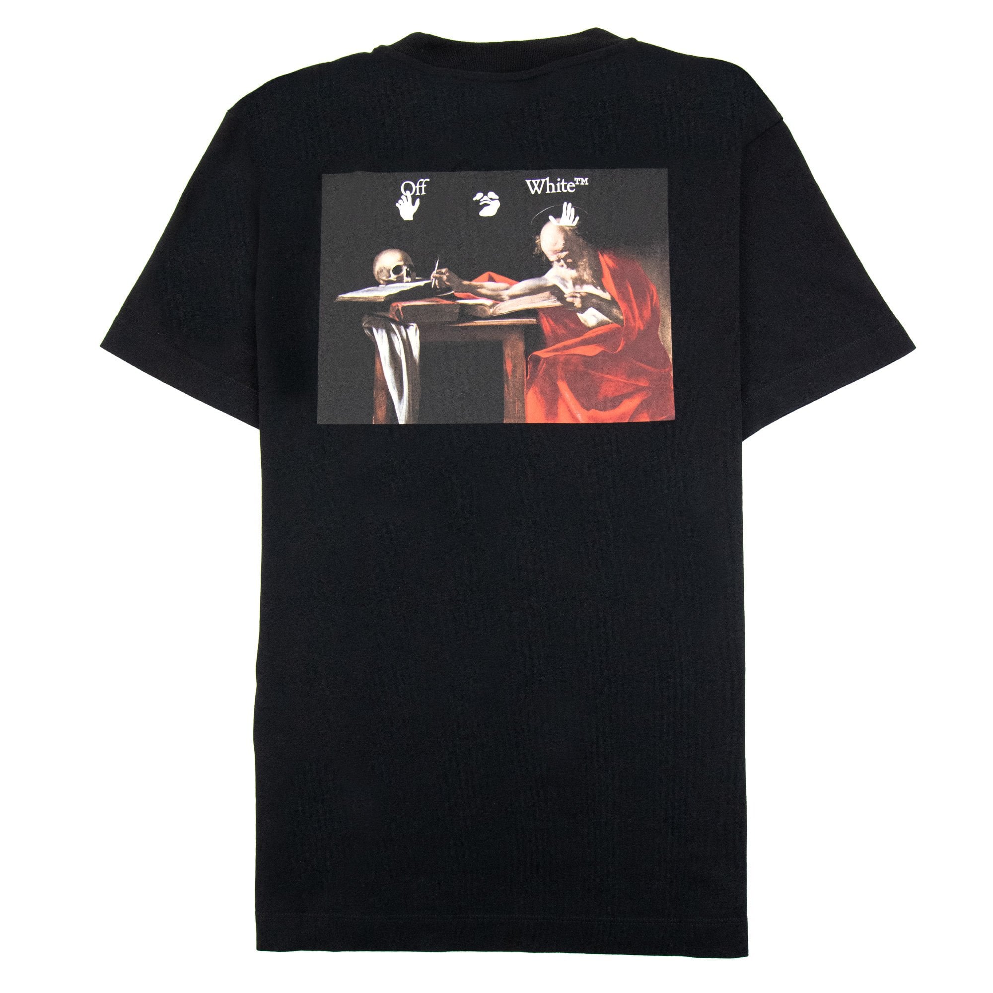 Off White Caravage Paint Slim S/s T Shirt Black/white