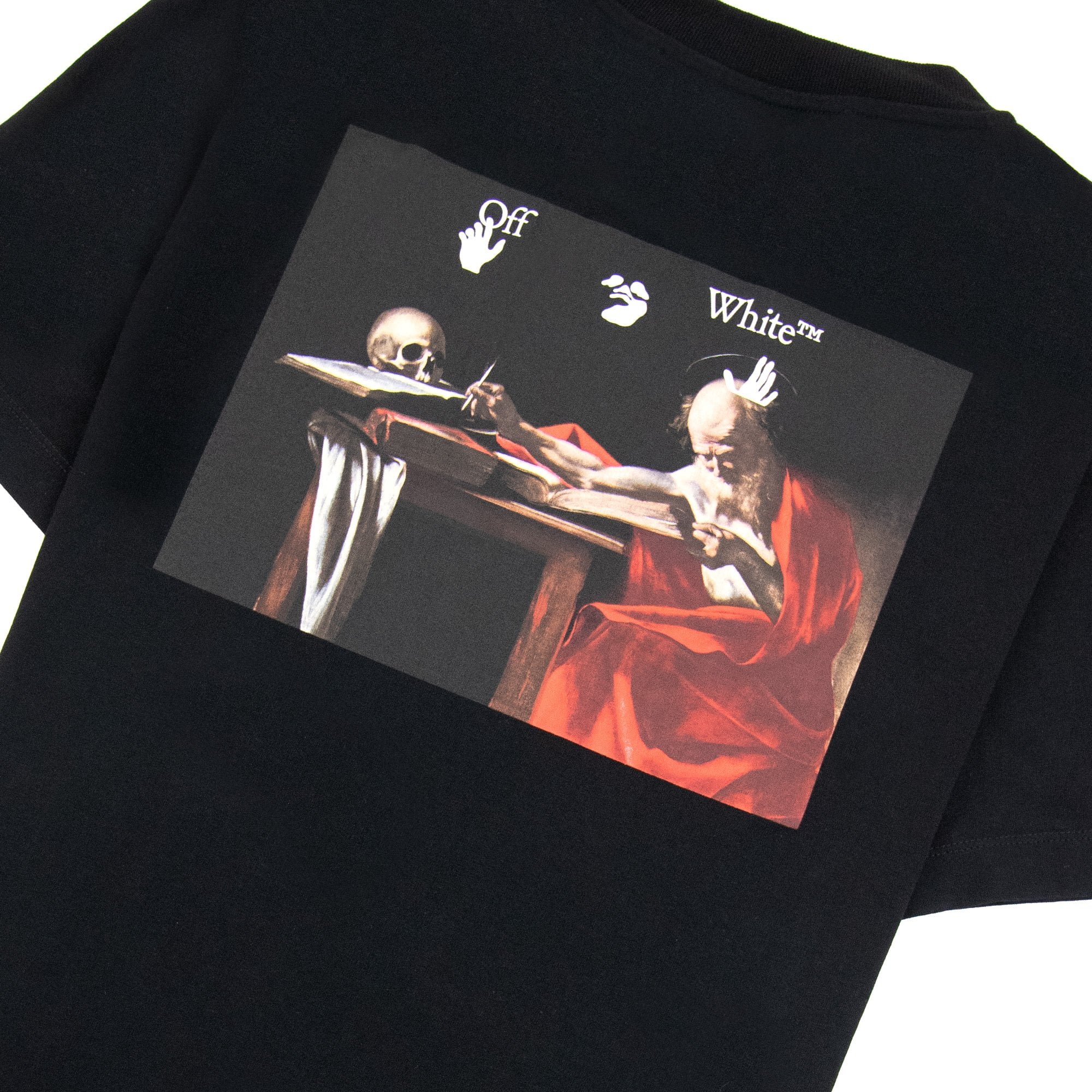 Off White Caravage Paint Slim S/s T Shirt Black/white