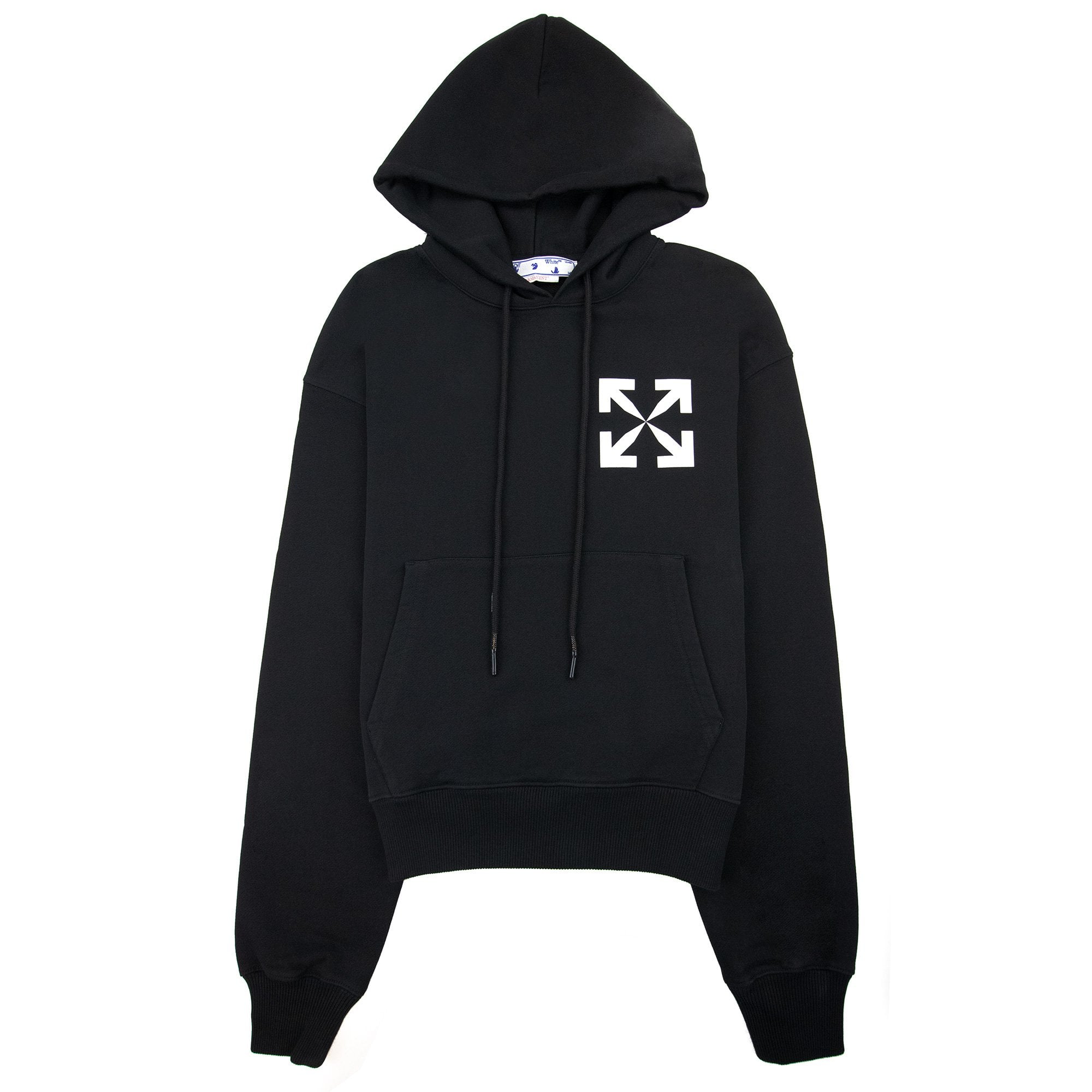 Off White Single Arrow Over Hoodied Sweatshirt Black/white