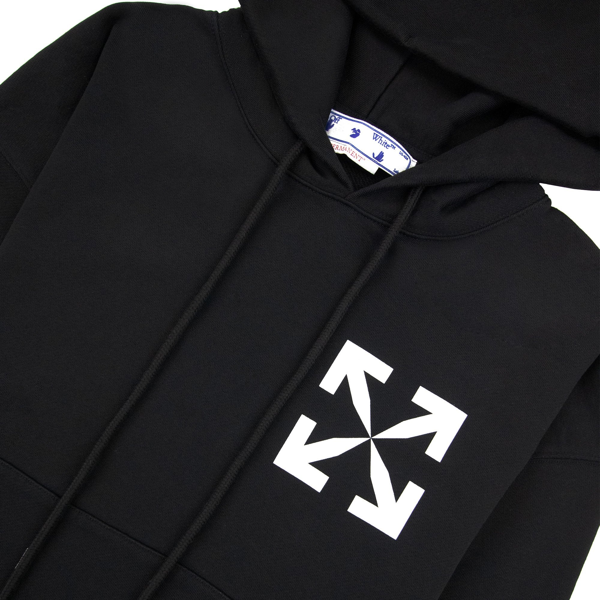 Off White Single Arrow Over Hoodied Sweatshirt Black/white