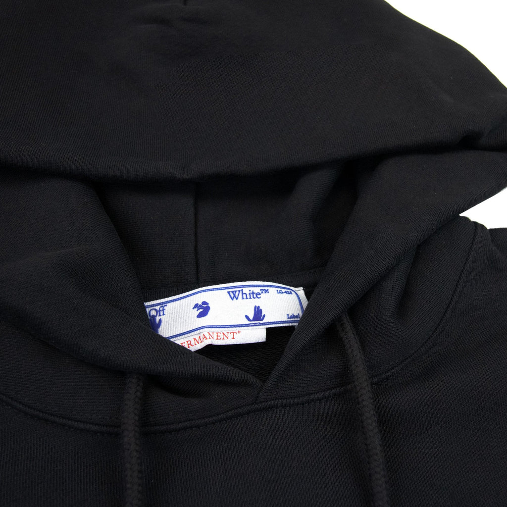 Off White Single Arrow Over Hoodied Sweatshirt Black/white