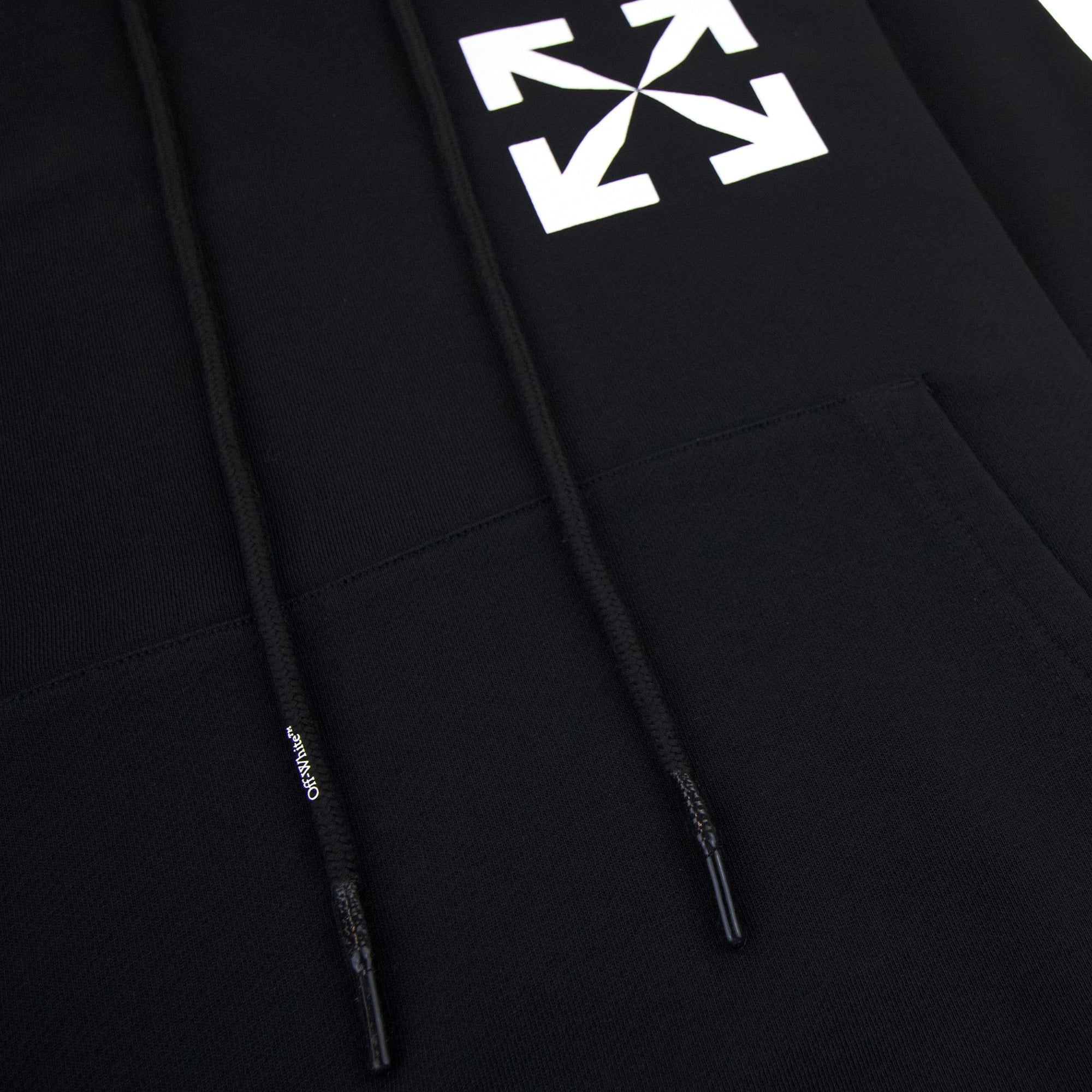 Off White Single Arrow Over Hoodied Sweatshirt Black/white