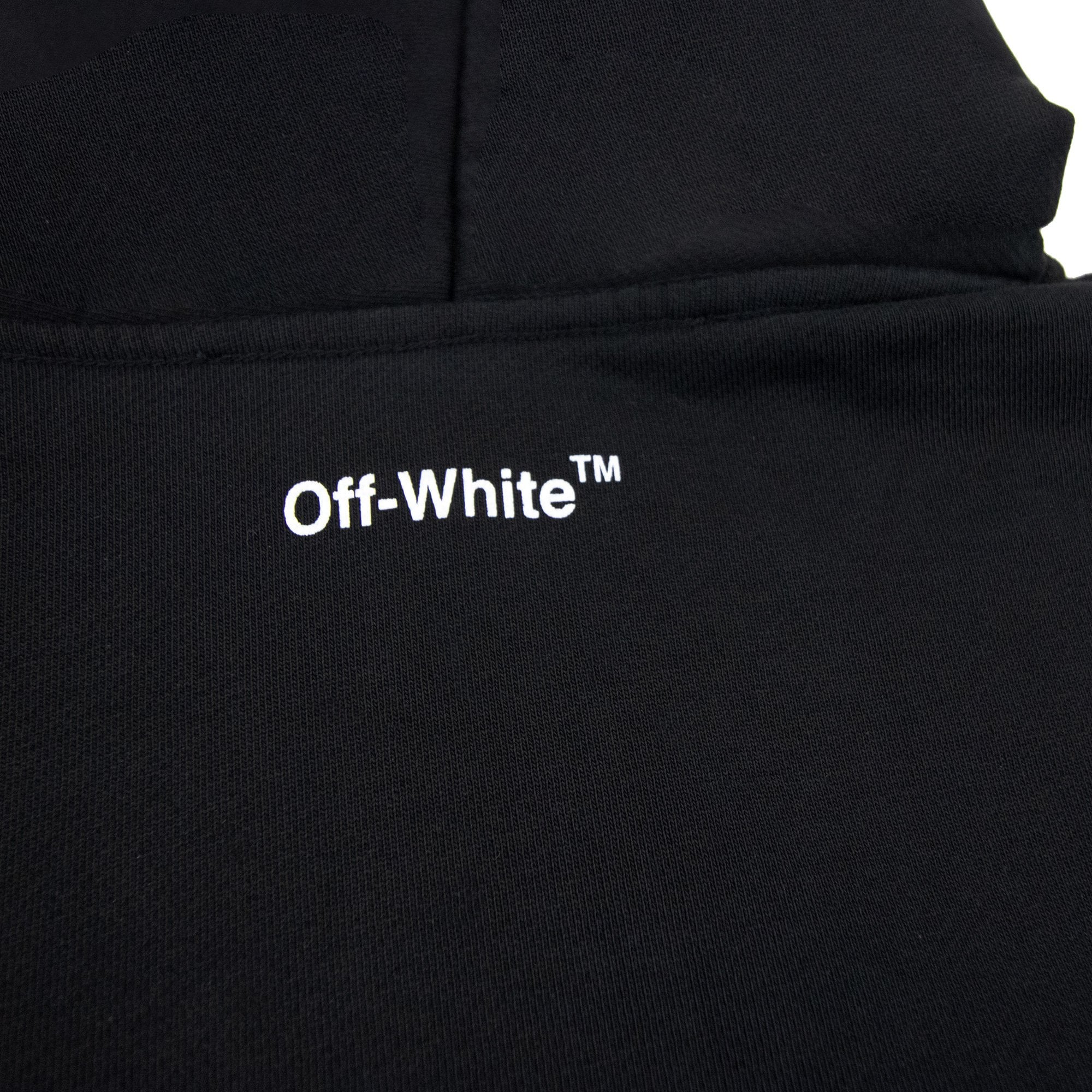 Off White Single Arrow Over Hoodied Sweatshirt Black/white