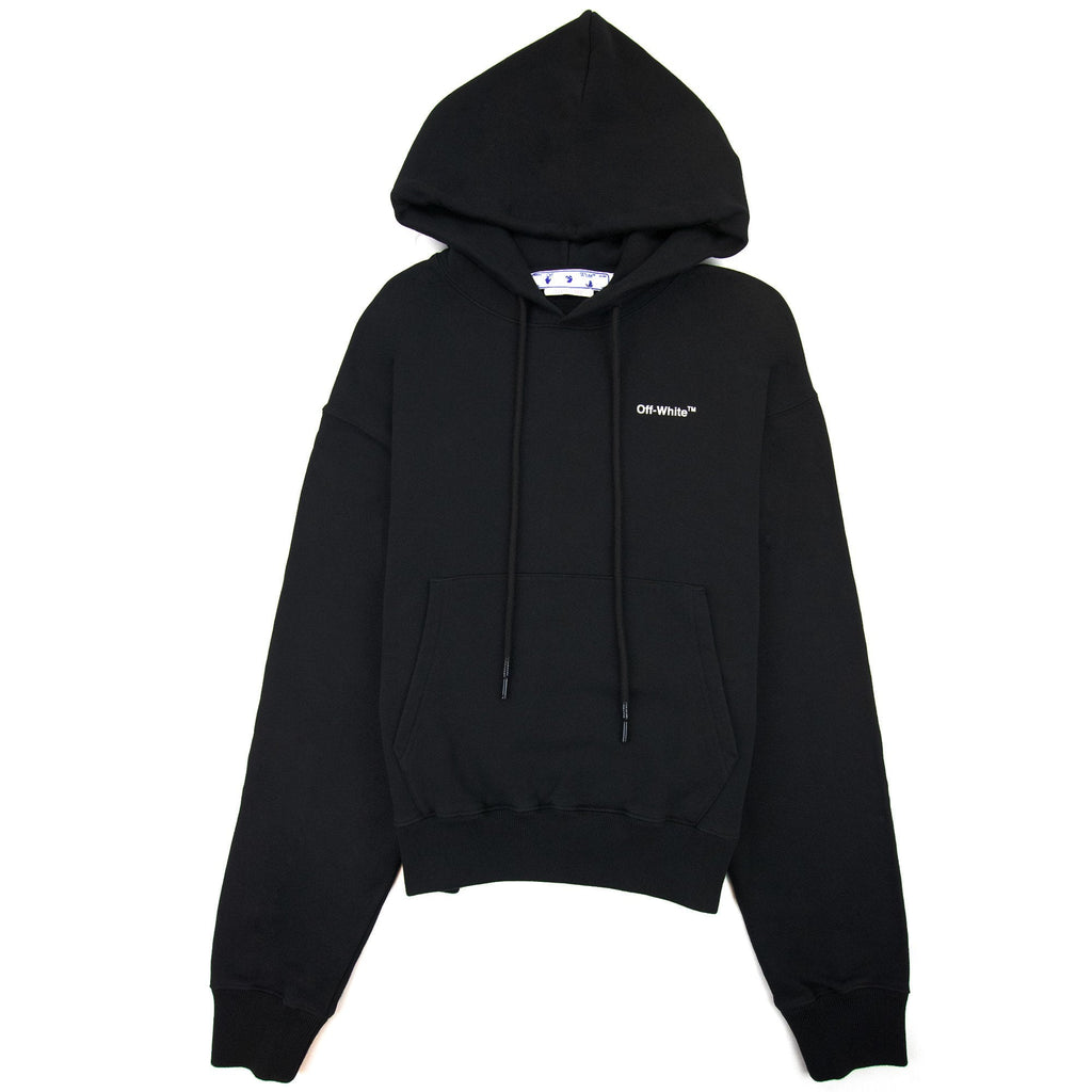 Off White Caravage Arrow Over Hoodied Sweatshirt Black/white