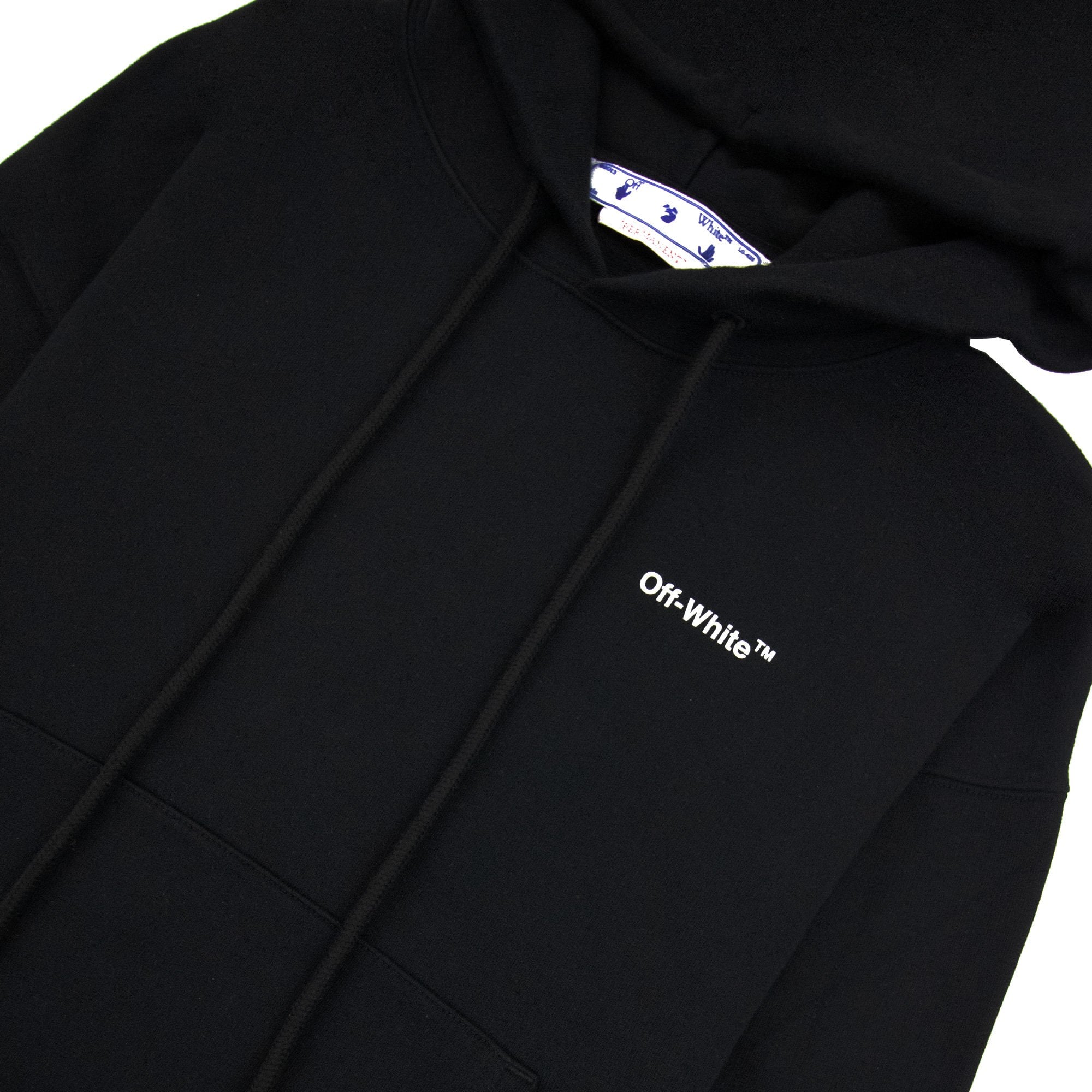 Off White Caravage Arrow Over Hoodied Sweatshirt Black/white