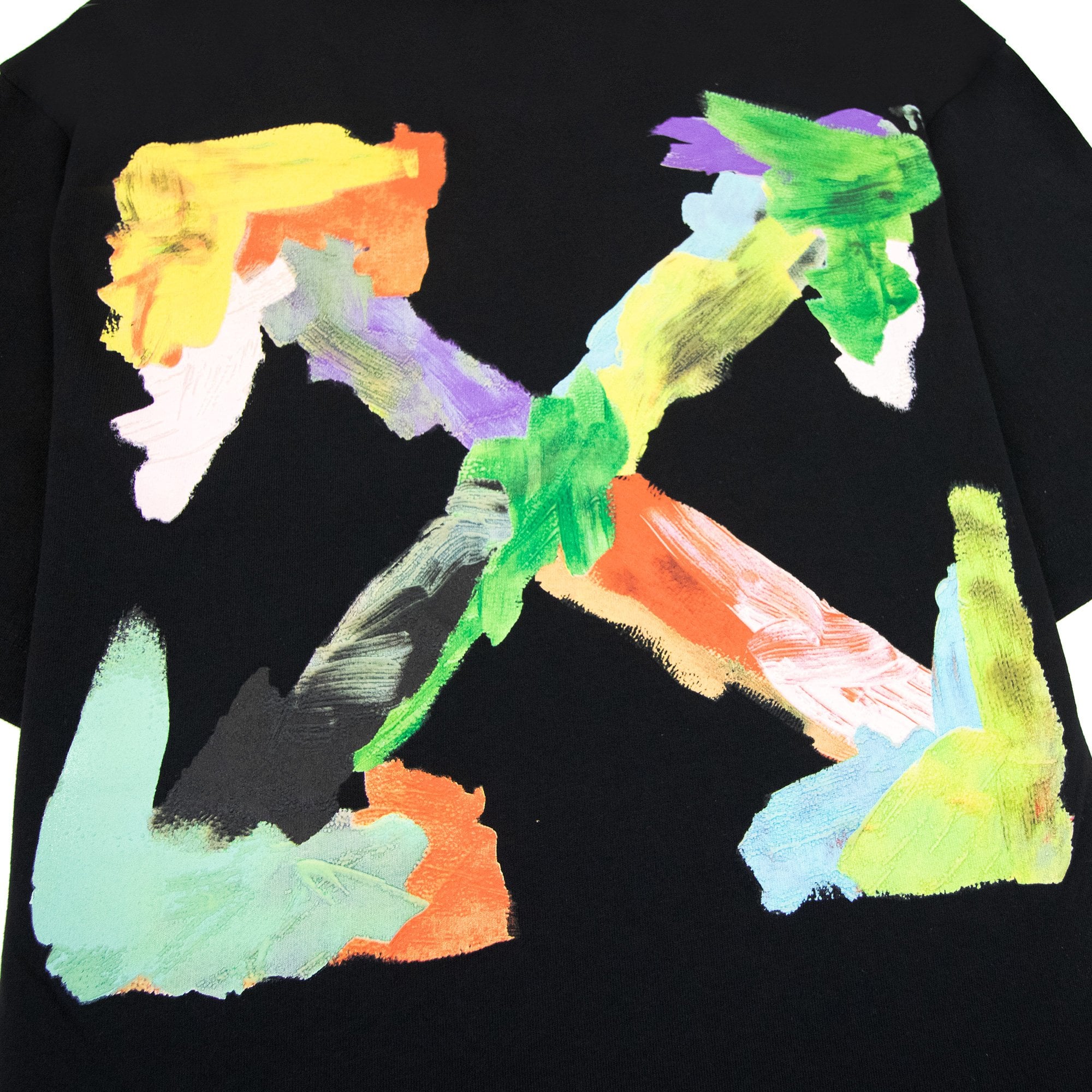 Off White Brush Arr Slim S/s T Shirt Black Multi