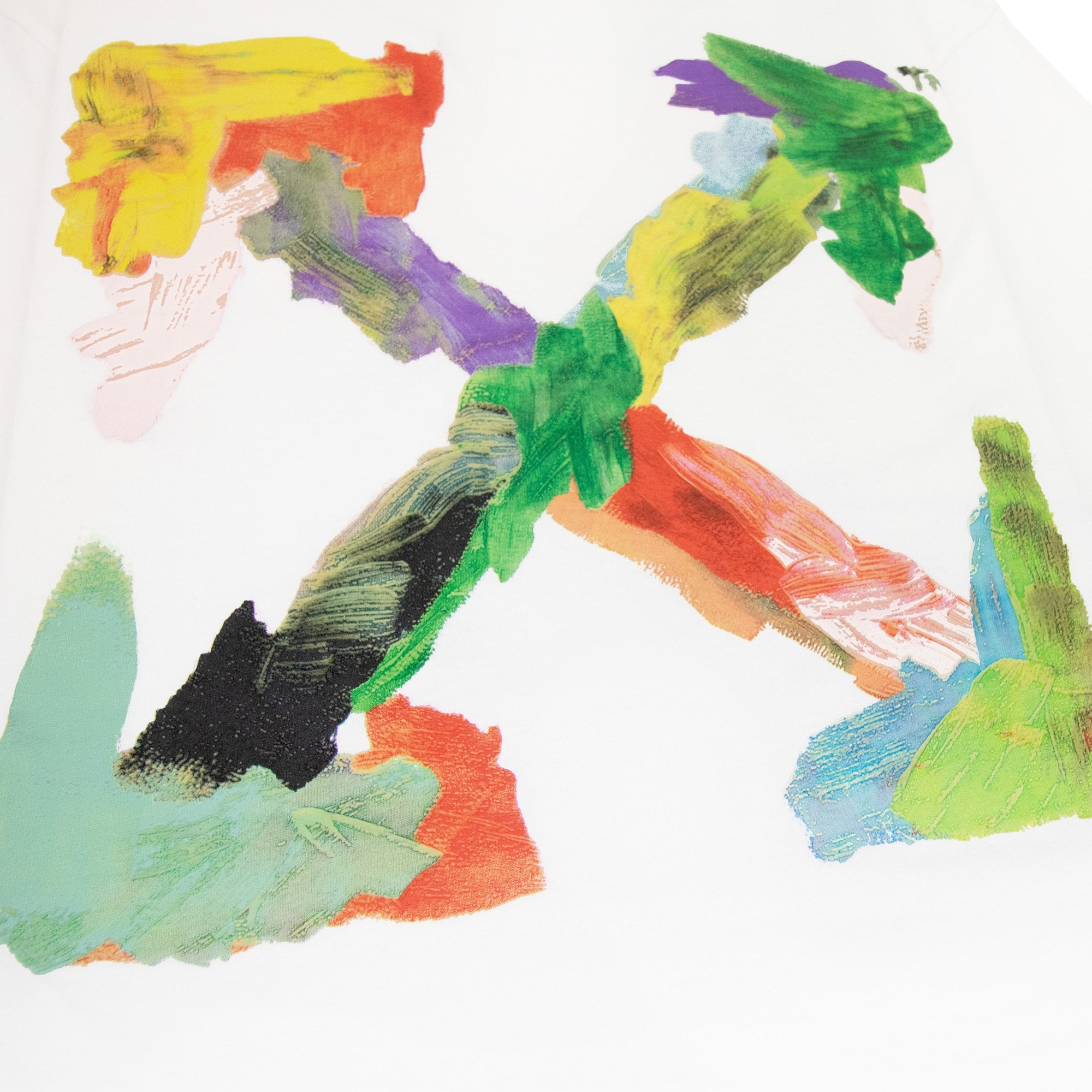 Off White Brush Arr Slim S/s T Shirt White Multi