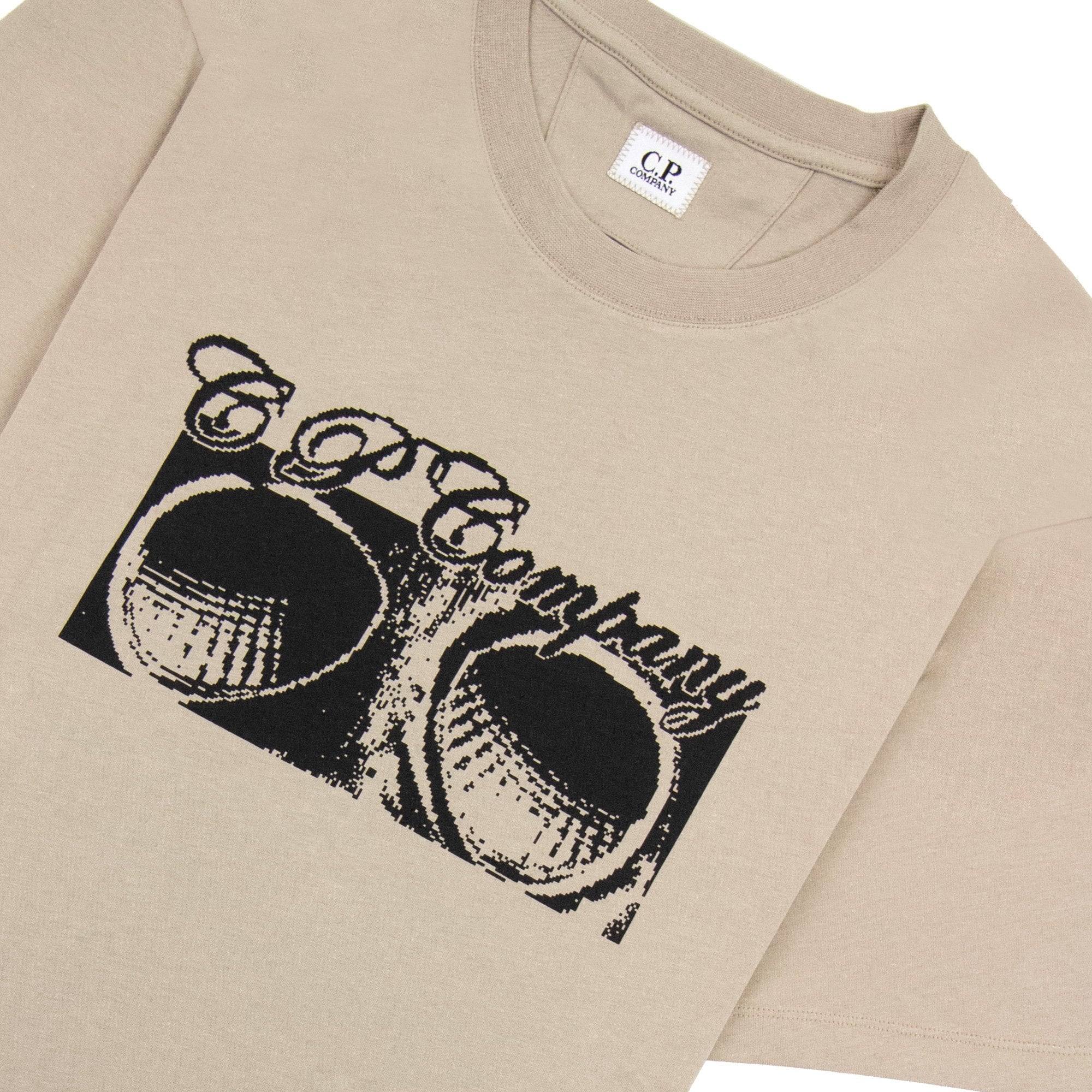 Cp Company 30/1 Jersey Goggle Print T-shirt Cobblestone 330